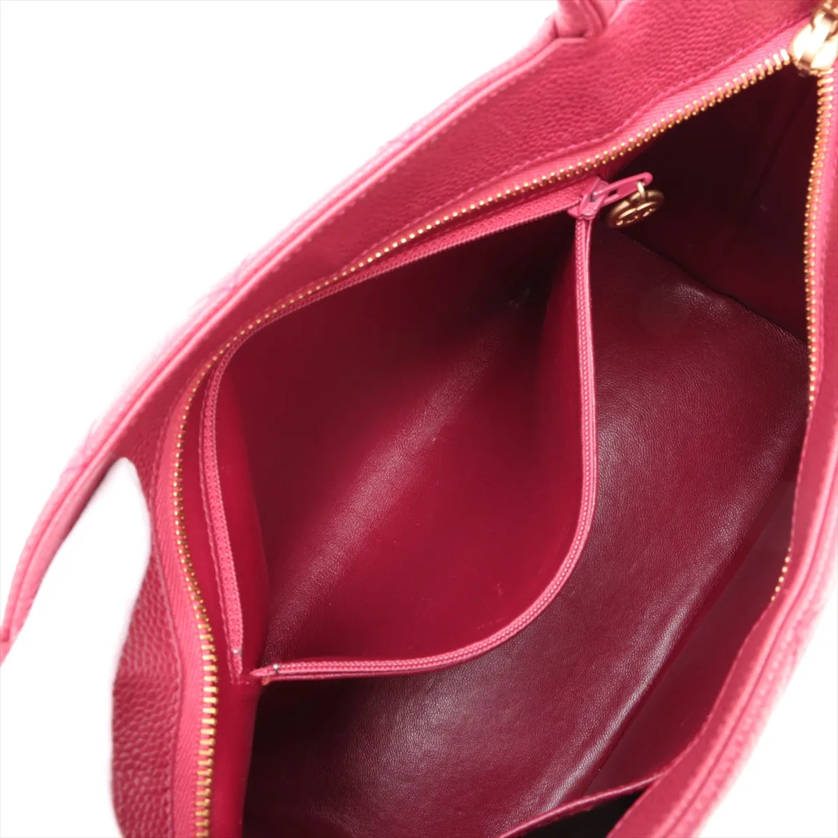 reprint caviar skin tote bag red gold hardware 6388705 6th series — view 8