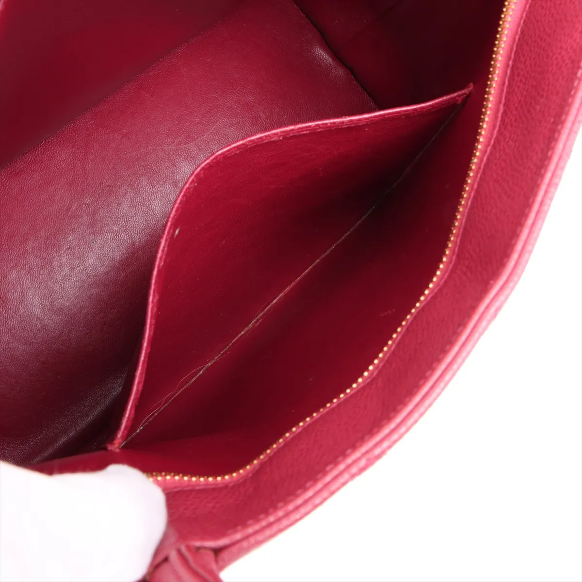 reprint caviar skin tote bag red gold hardware 6388705 6th series — view 9