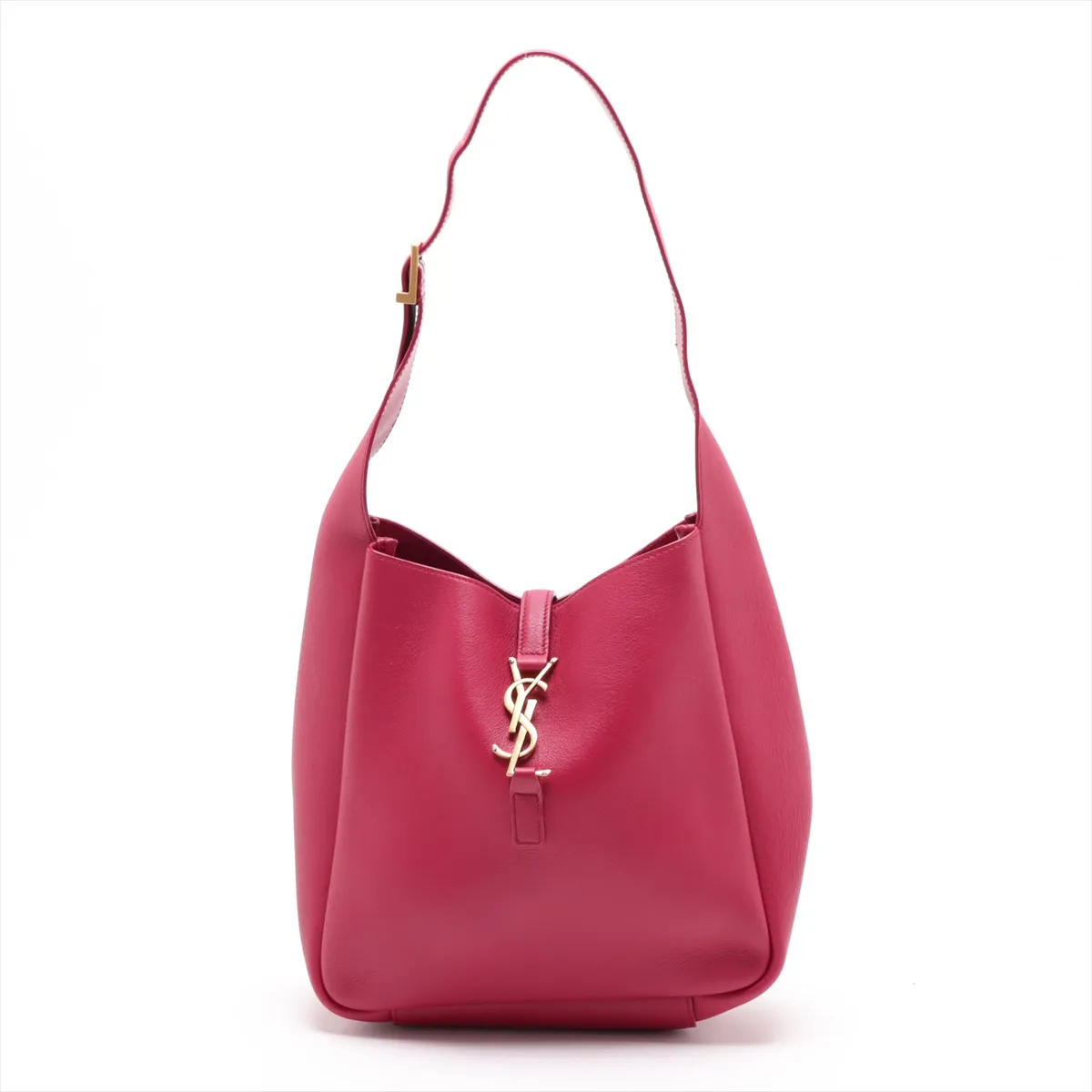LE 5 A 7 713938 Leather Shoulder Bag Magenta