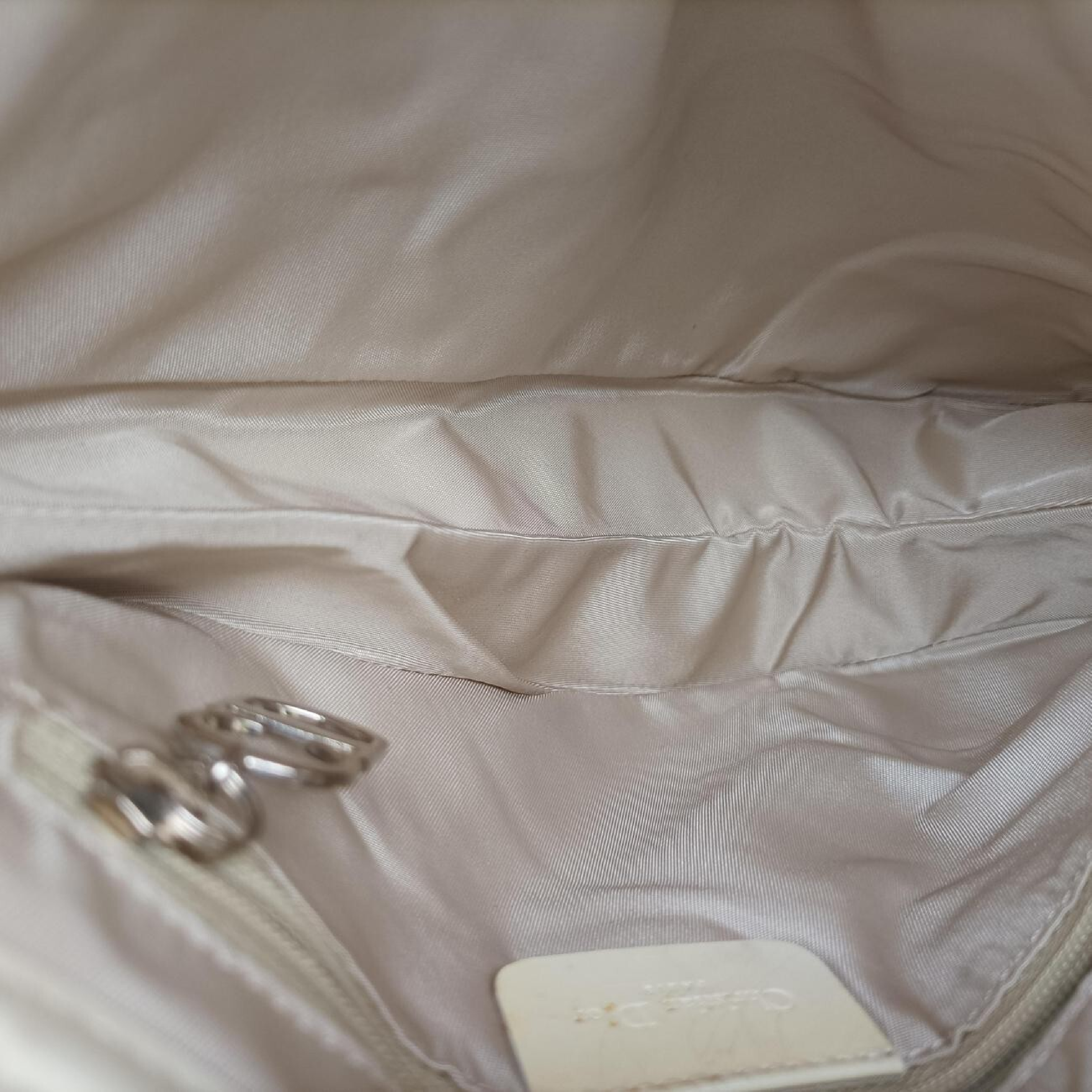 Saddle White Nylon x Leather Shoulder Bag RU 1020 — view 6