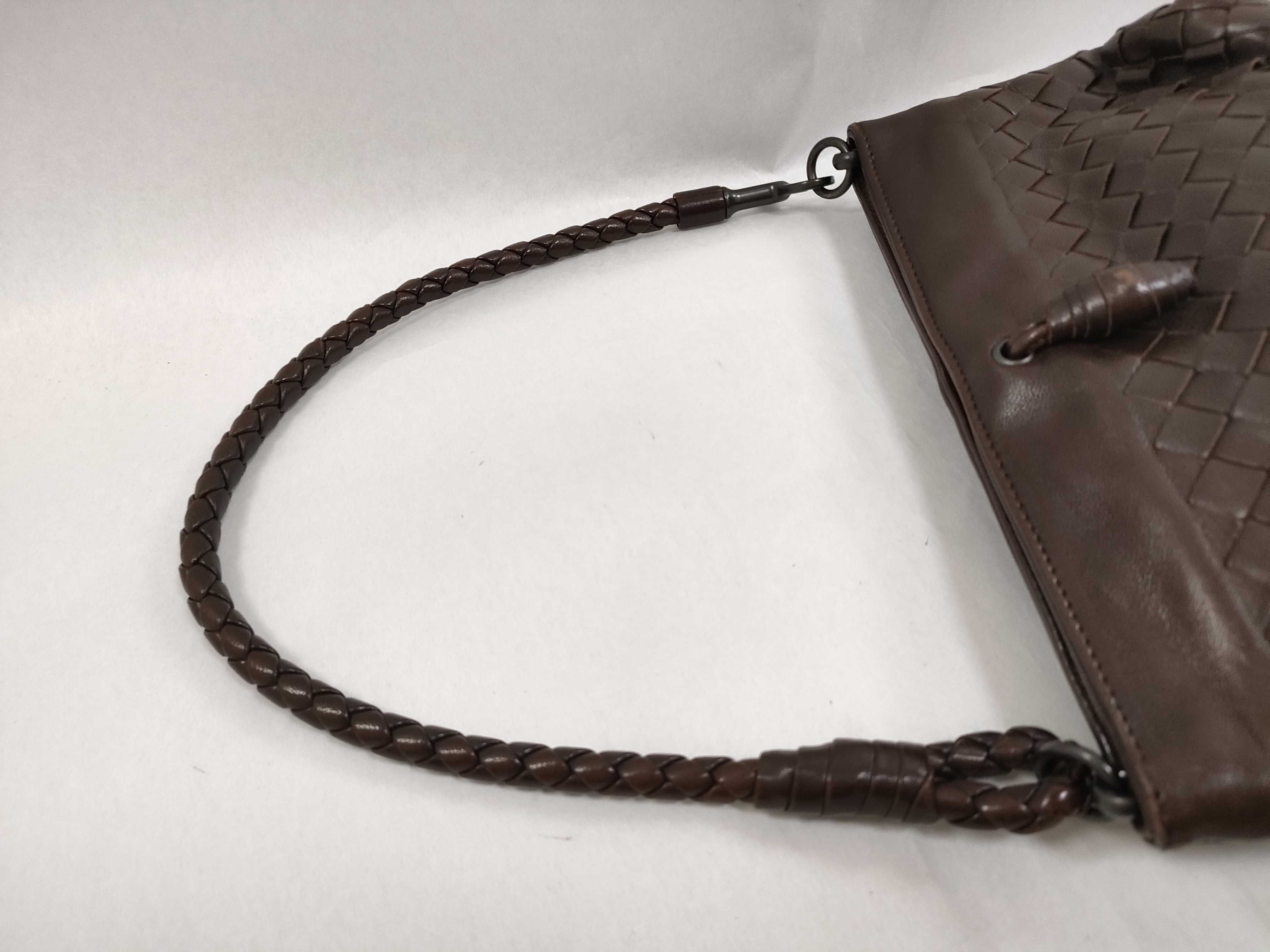 Intrecciato Leather Accessory Pouch Handbag — view 3
