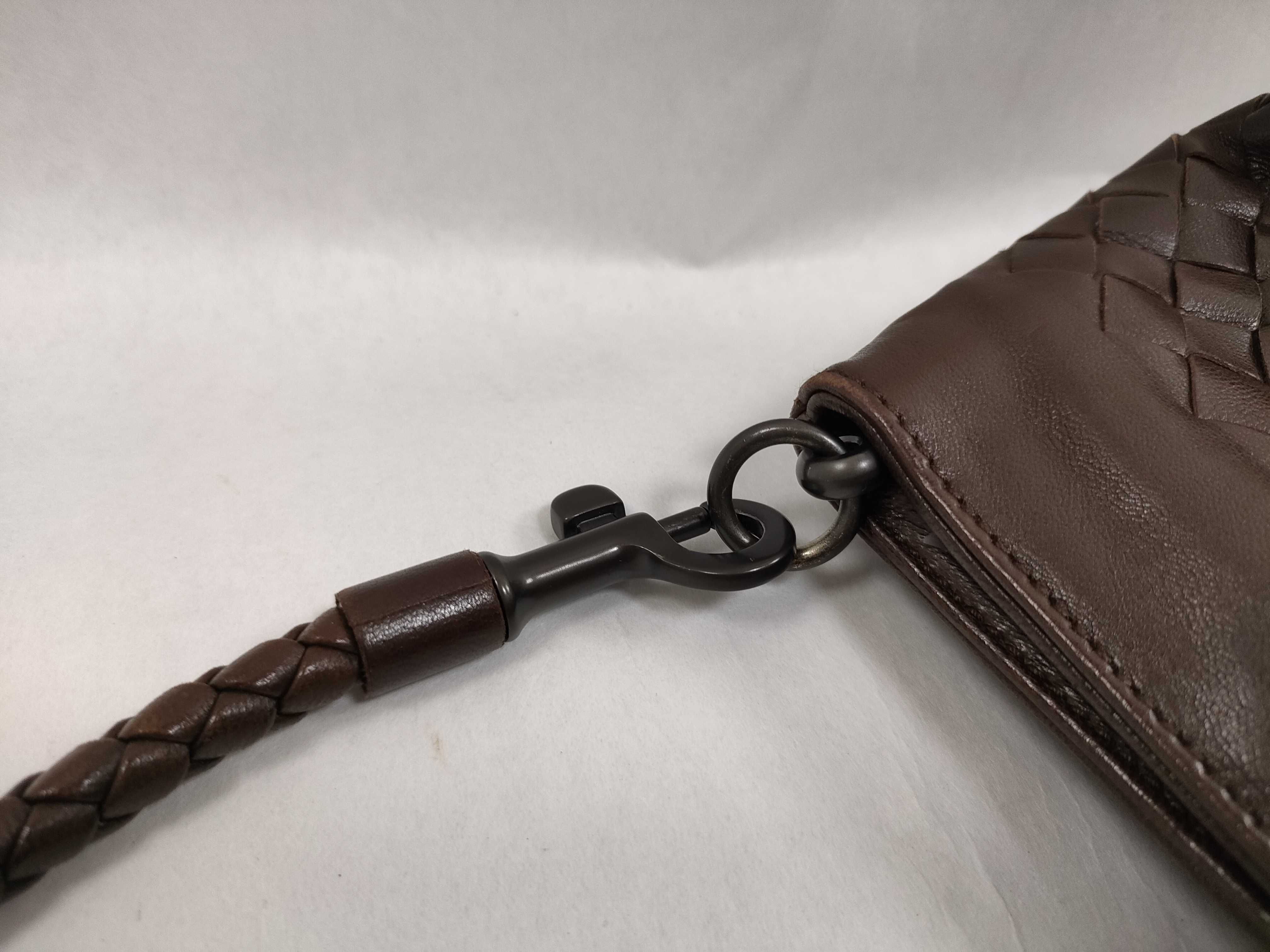 Intrecciato Leather Accessory Pouch Handbag — view 5