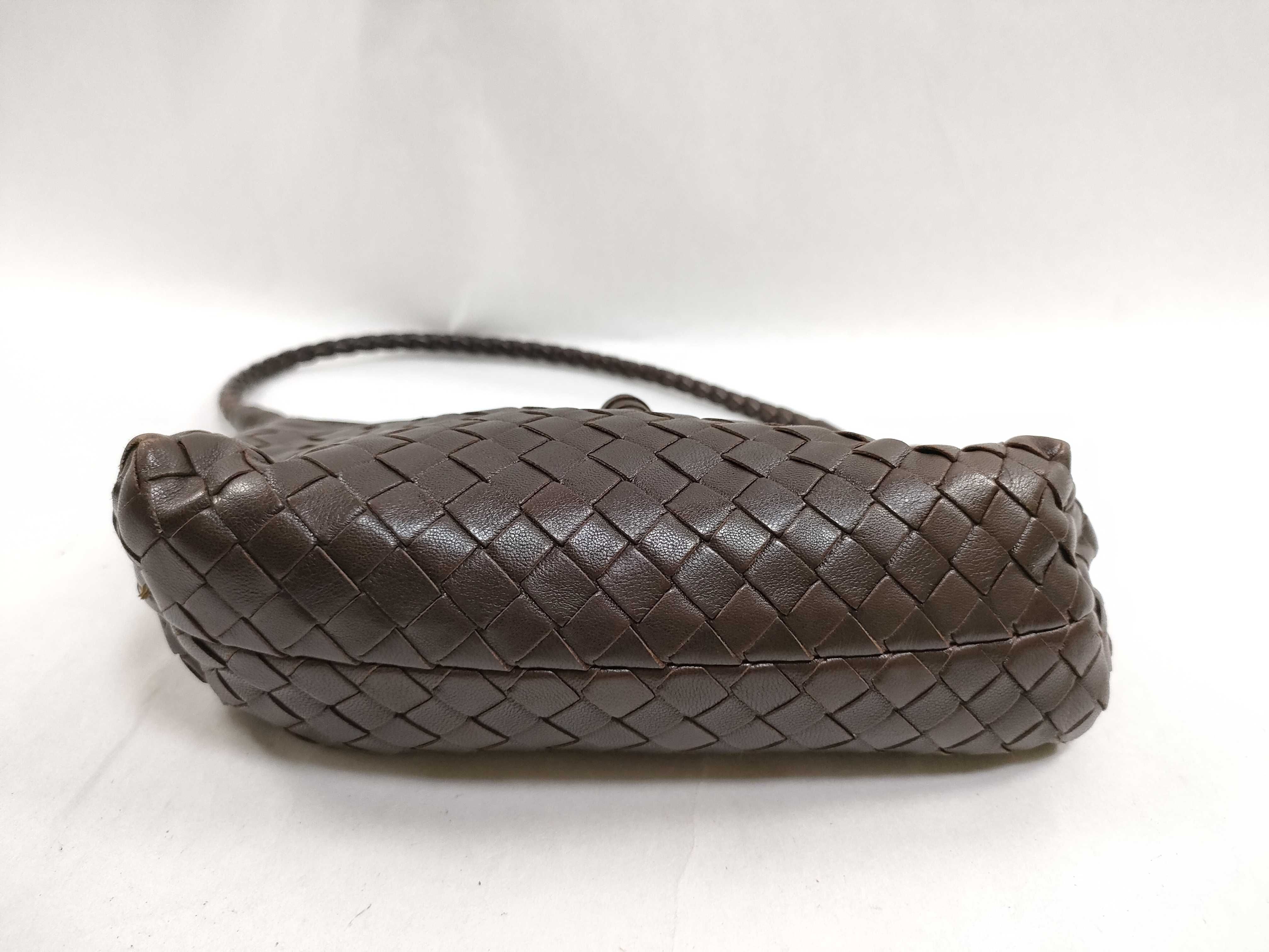 Intrecciato Leather Accessory Pouch Handbag — view 7