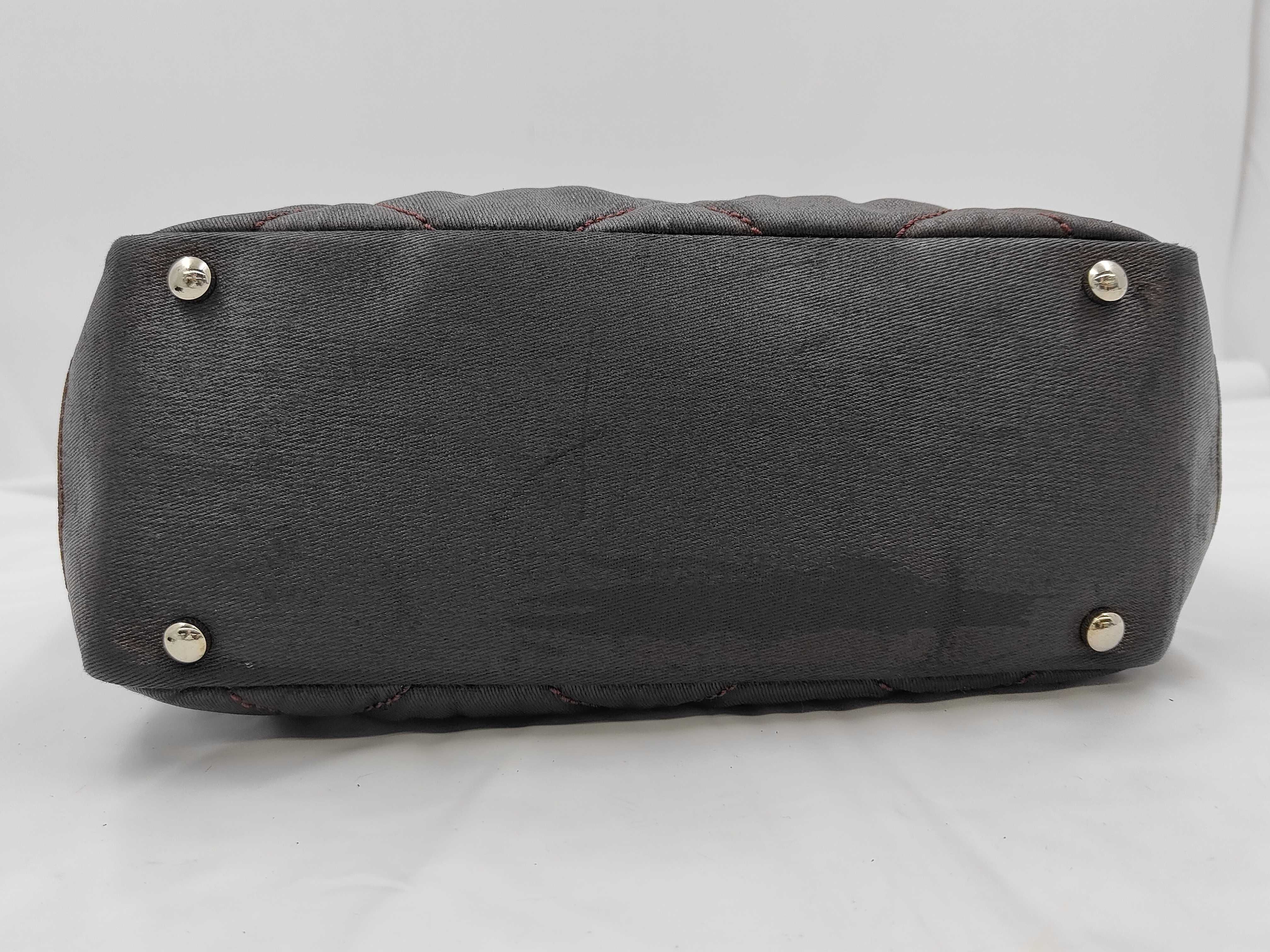 ID - Canvas Paris-Biarritz PM Coated Tote Bag - Brown Silver-tone Hardwood Tote Bag — view 8