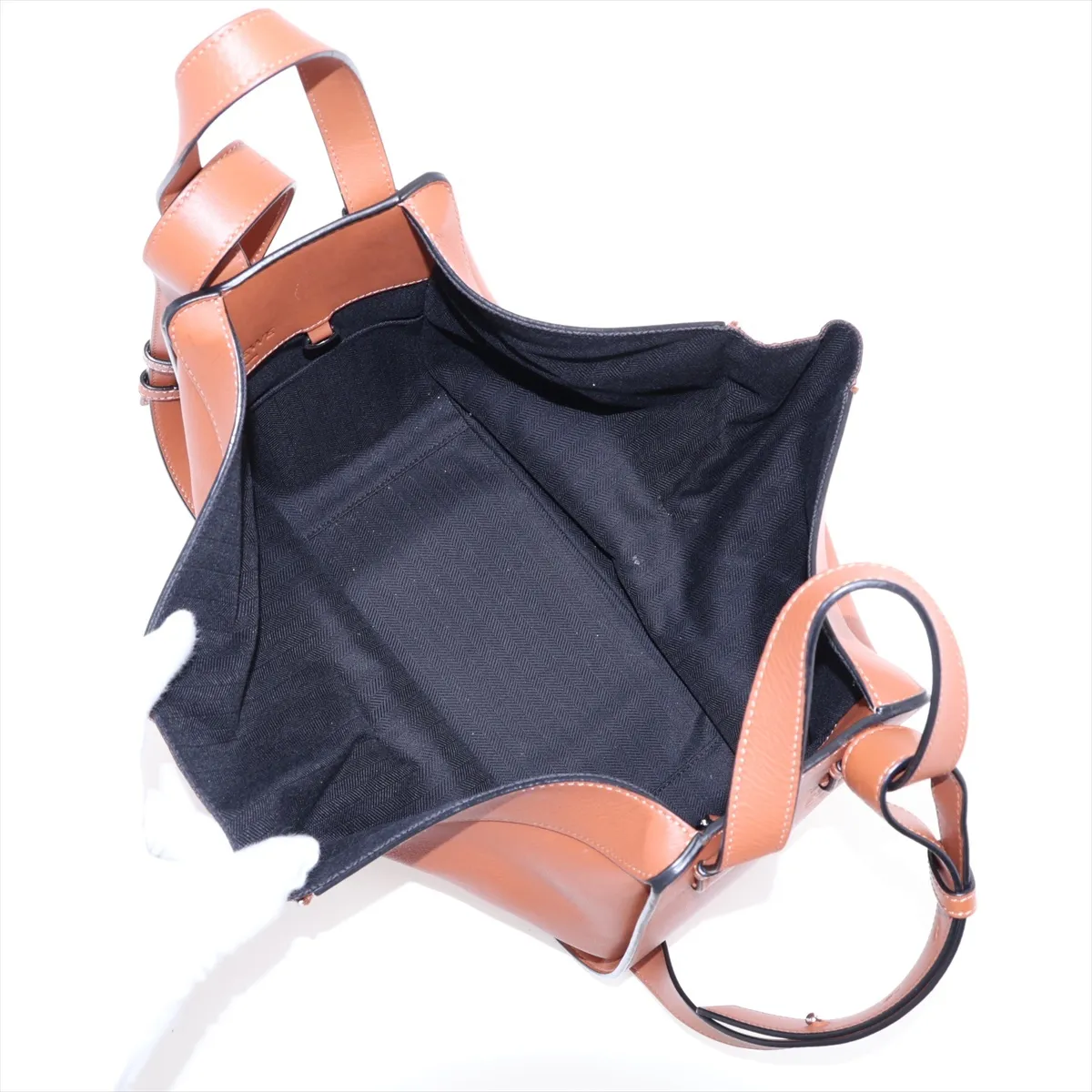 Hammock Small Leather 2-Way Handbag Brown with C Mark — view 8