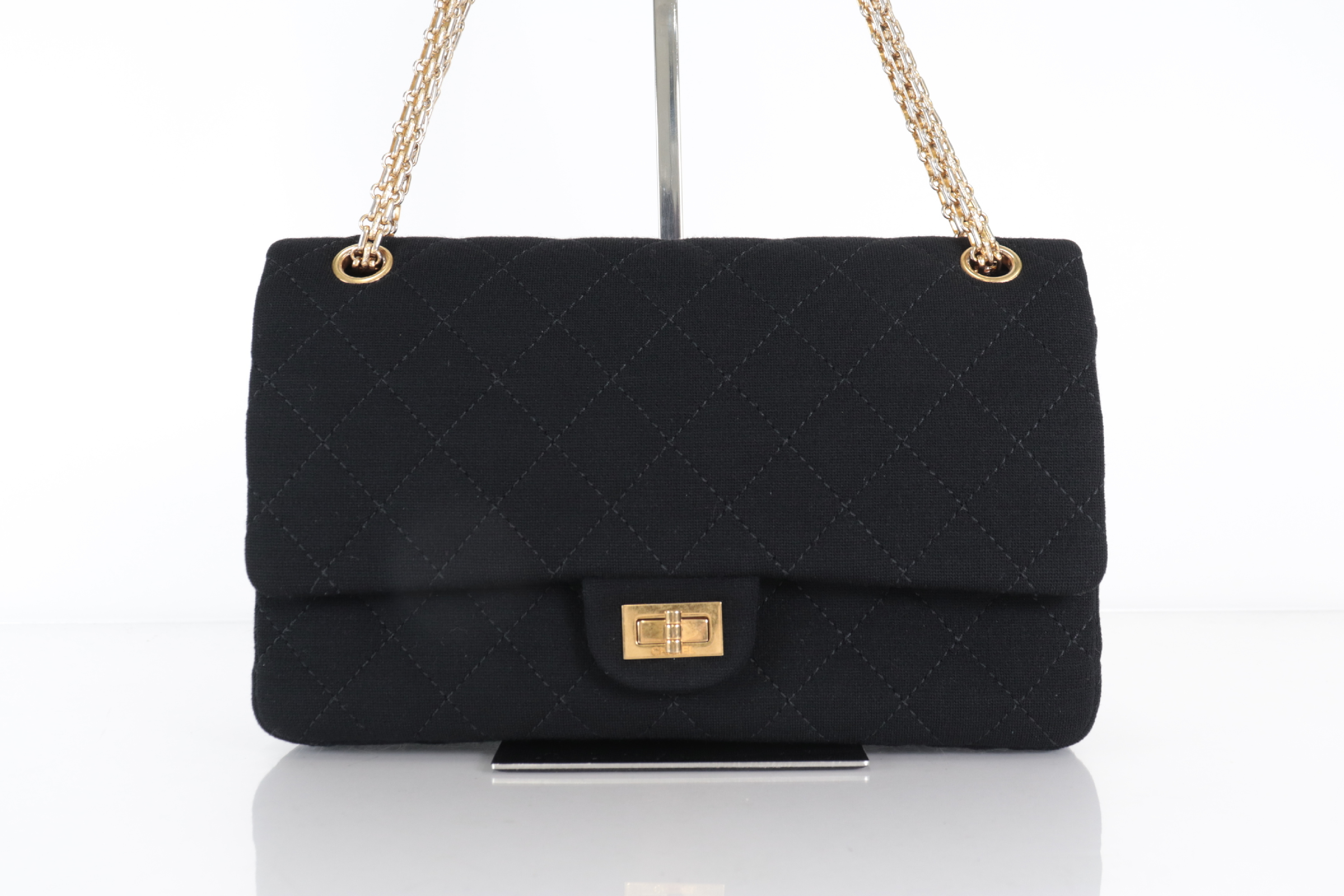 2.55 Double Flap Jersey Chain Shoulder Bag (Serial Number 17)