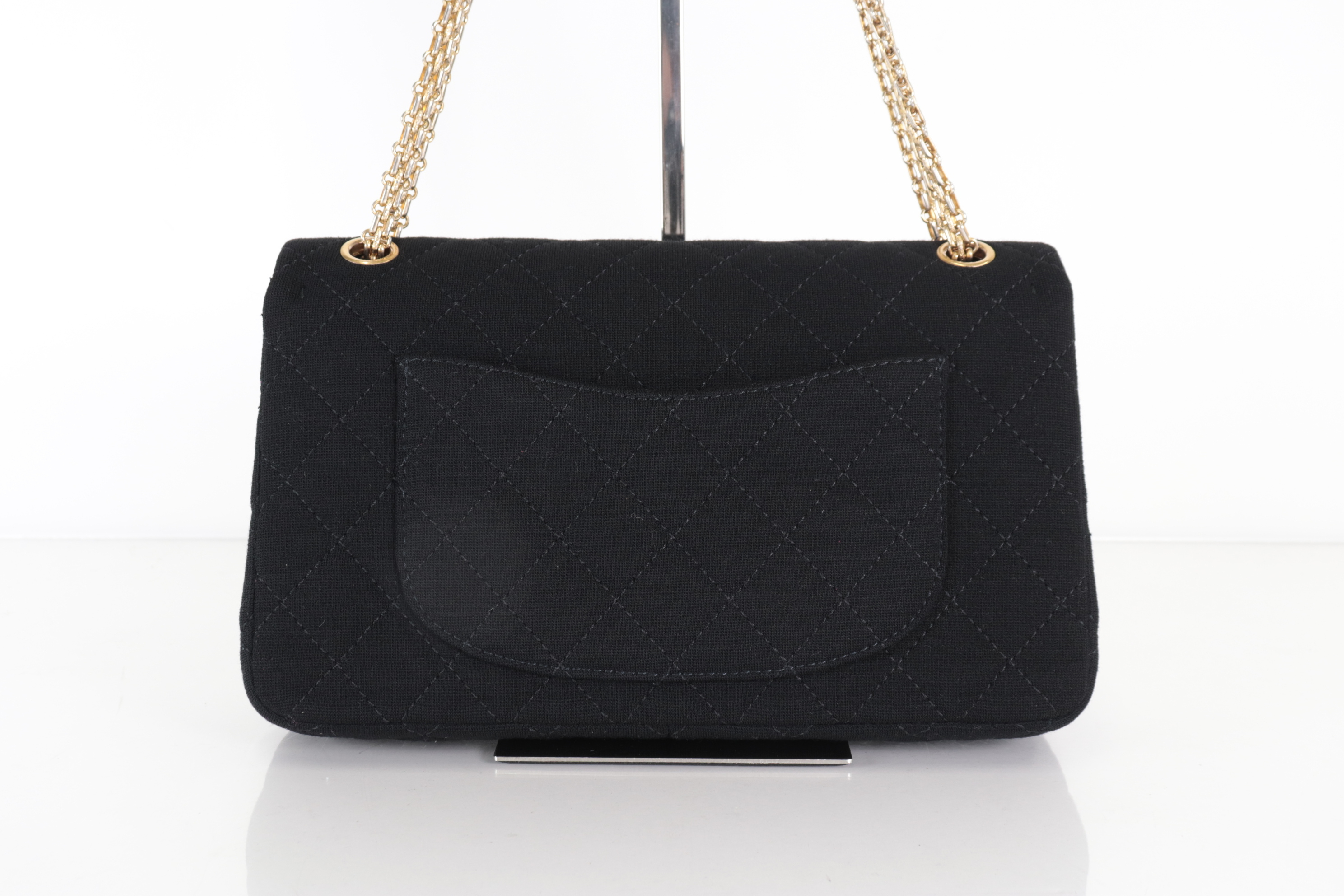 2.55 Double Flap Jersey Chain Shoulder Bag (Serial Number 17) — view 3