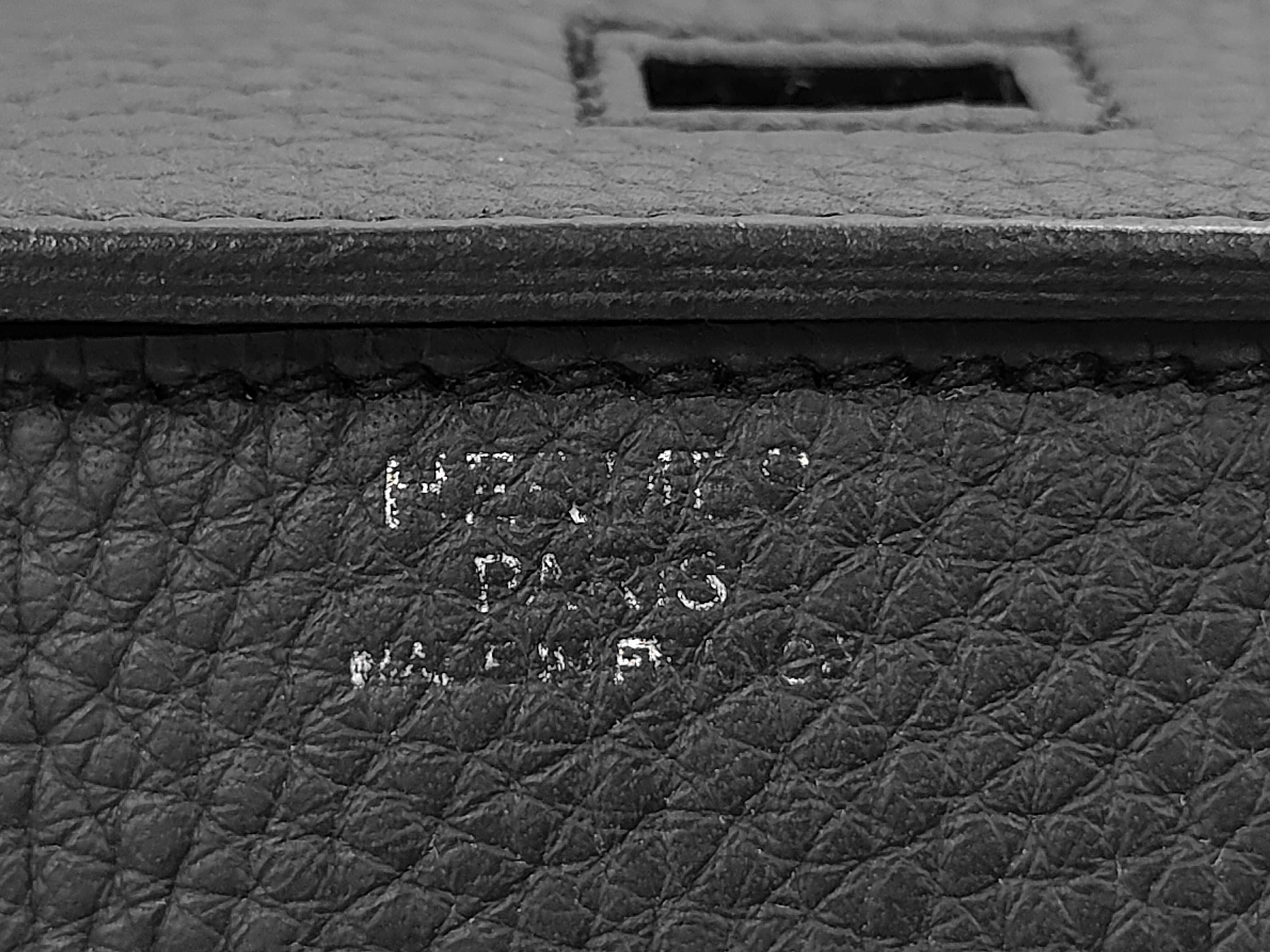 Birkin 30 Black Handbag (Taurillon Clemence Leather, N Stamp) — view 10