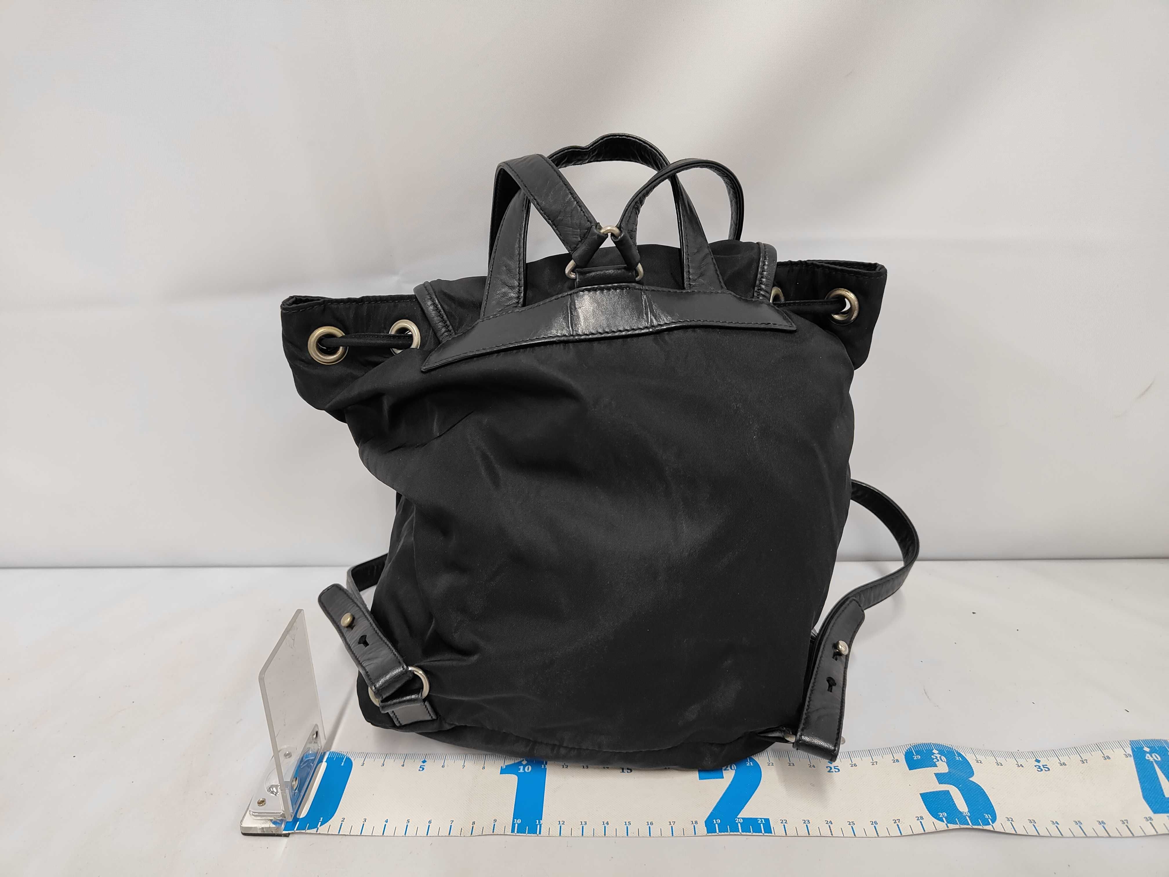 Backpack, Nylon x Leather Rucksack — view 2