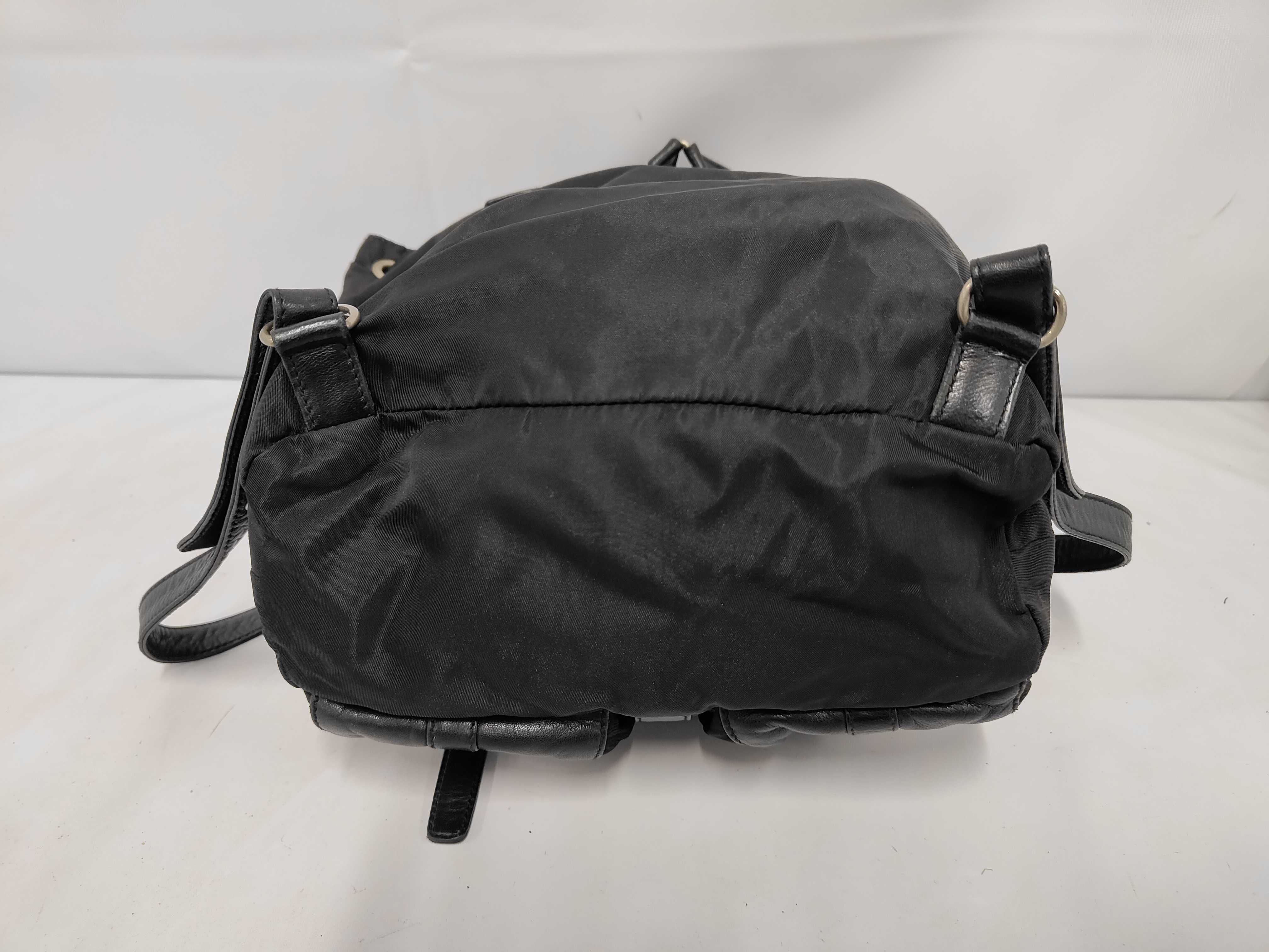 Backpack, Nylon x Leather Rucksack — view 3