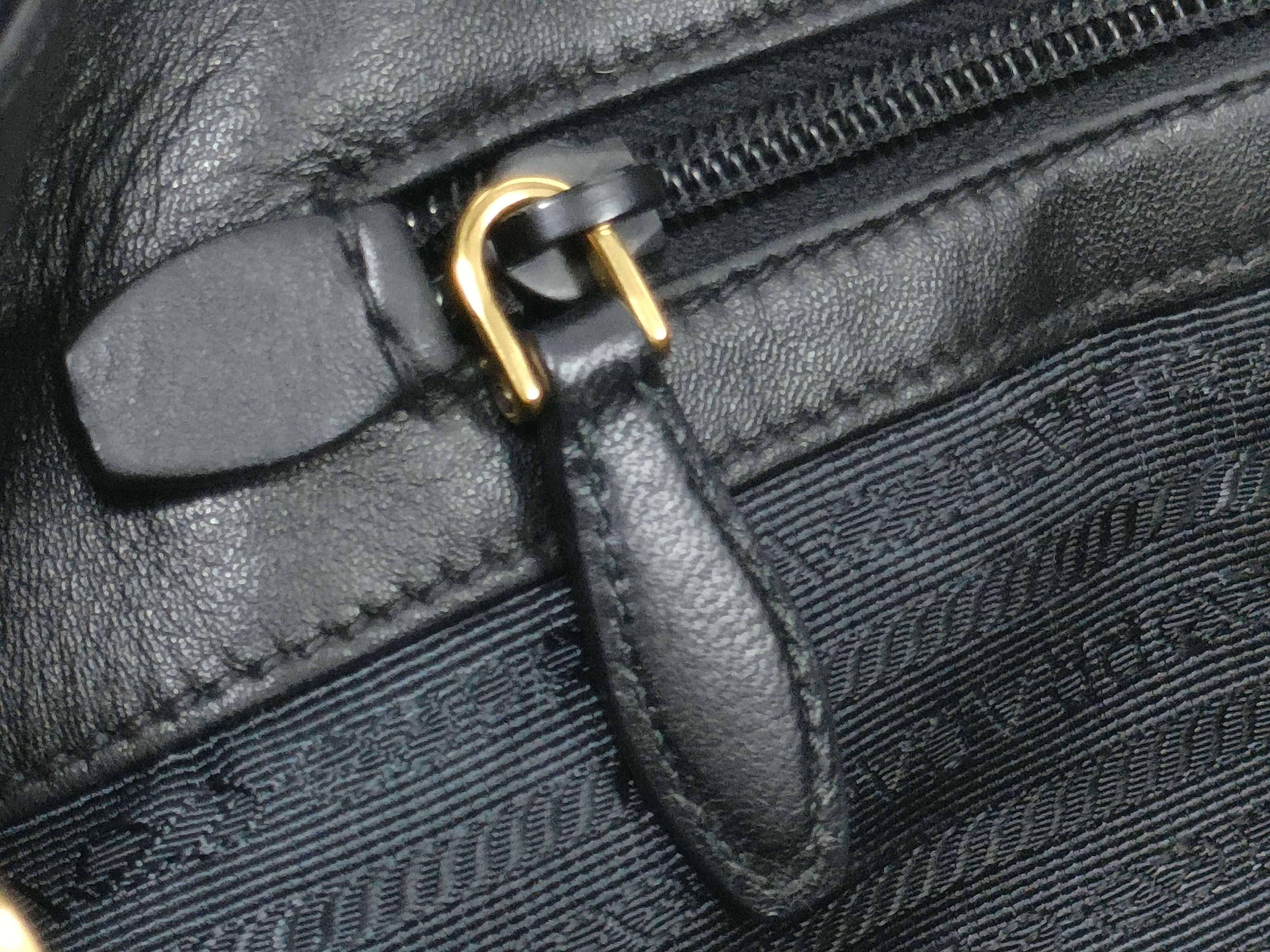 Ribbon Nylon Leather Handbag Shoulder Bag Black Cereal Handbag — view 14