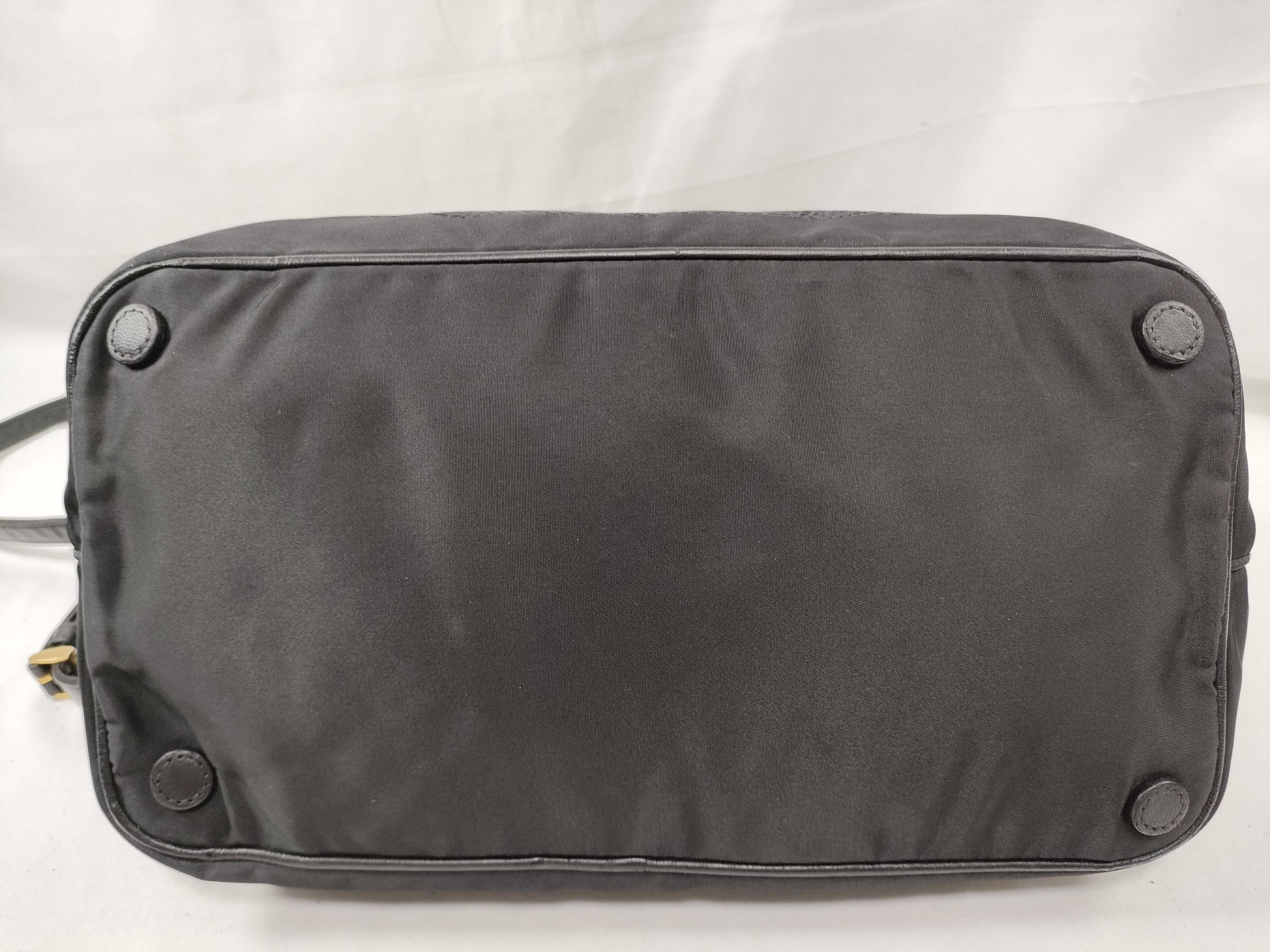 Ribbon Nylon Leather Handbag Shoulder Bag Black Cereal Handbag — view 8