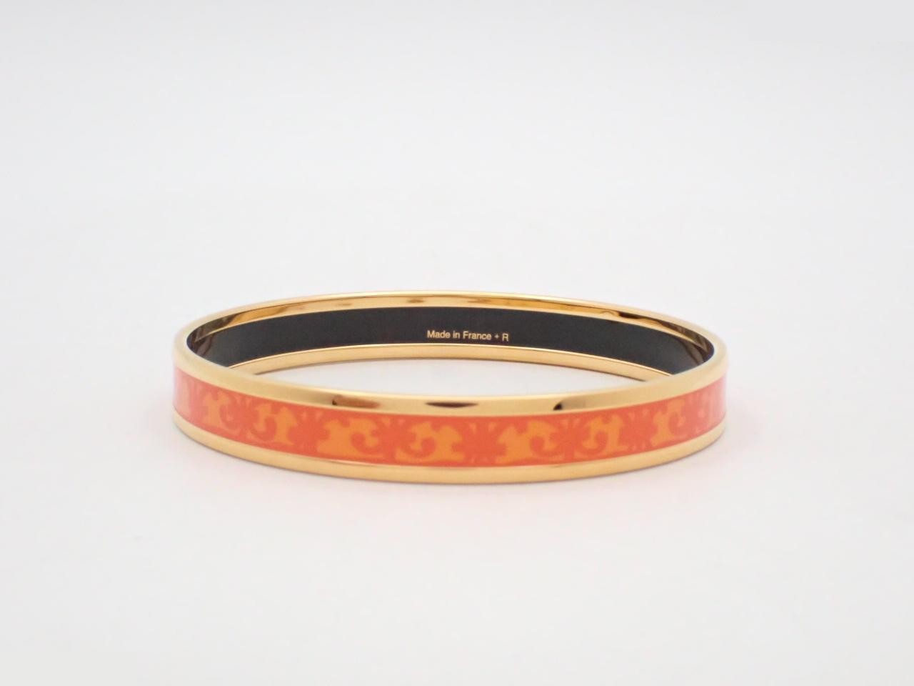 Enamel PM Bangle, Orange, Wrist circumference approx. 19cm — view 2