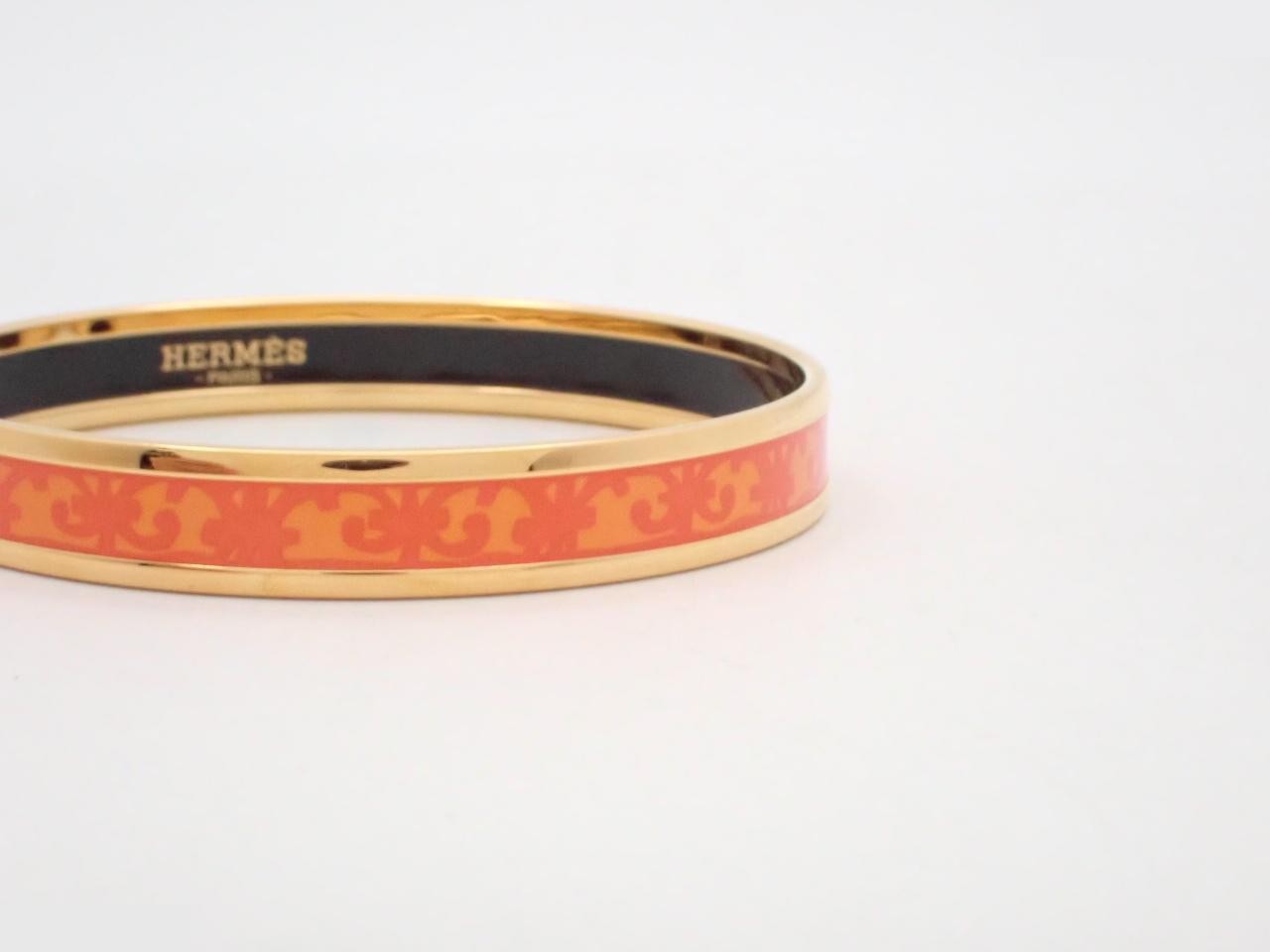 Enamel PM Bangle, Orange, Wrist circumference approx. 19cm — view 3