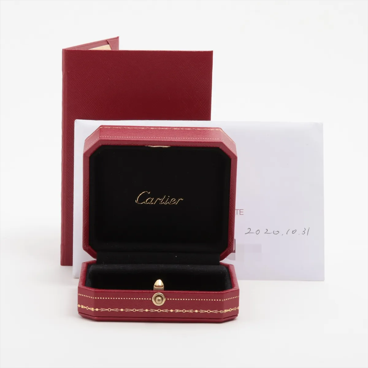 Trinity Diamond Earrings, 750 (WG) x Ceramic, 2.3g, BNJ081. Post slightly bent, some engraving — view 7