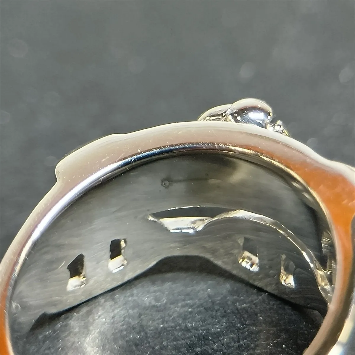 Alsimi Diamond Ring, 750 (WG), 7.6g, D0.12, Size 49, Item No. 13G0710. Hallmark is damaged; — view 4