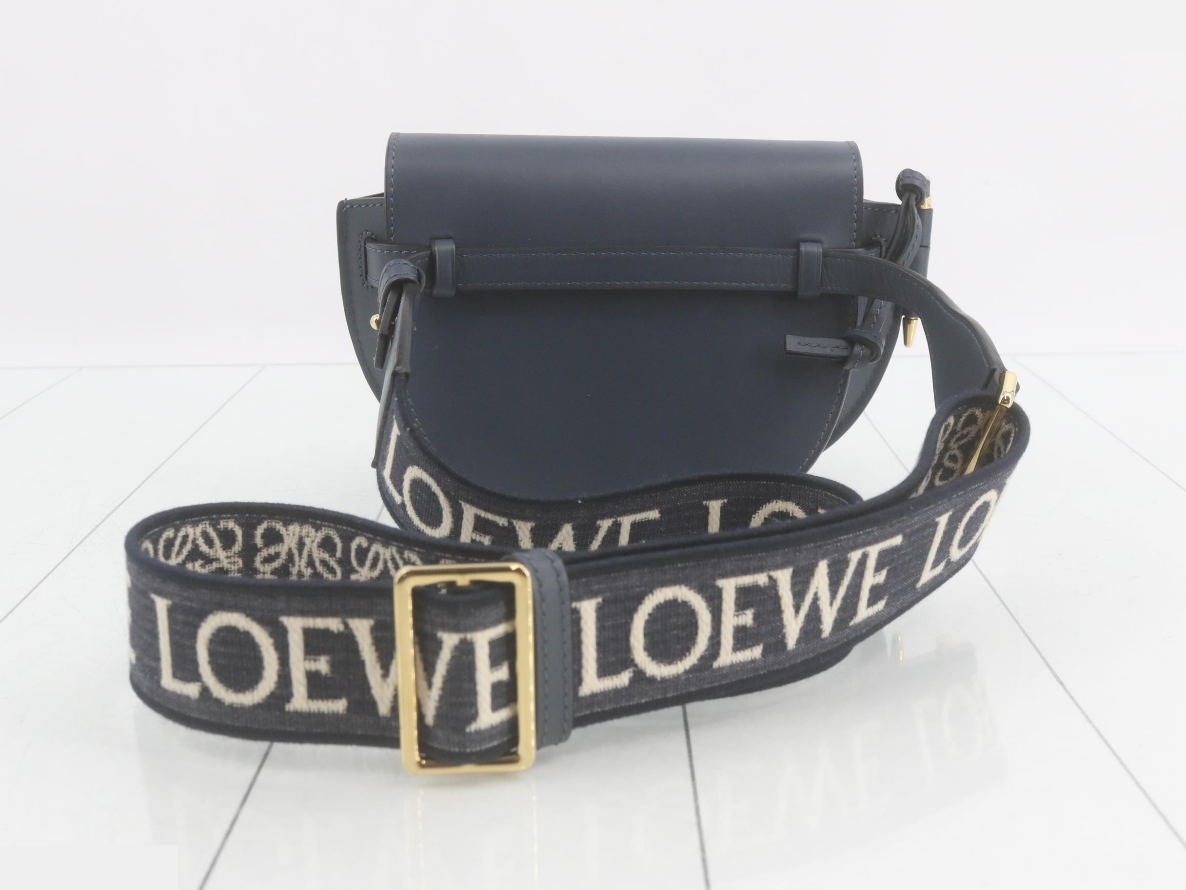 Gate Dual Mini Shoulder Bag, Navy — view 2