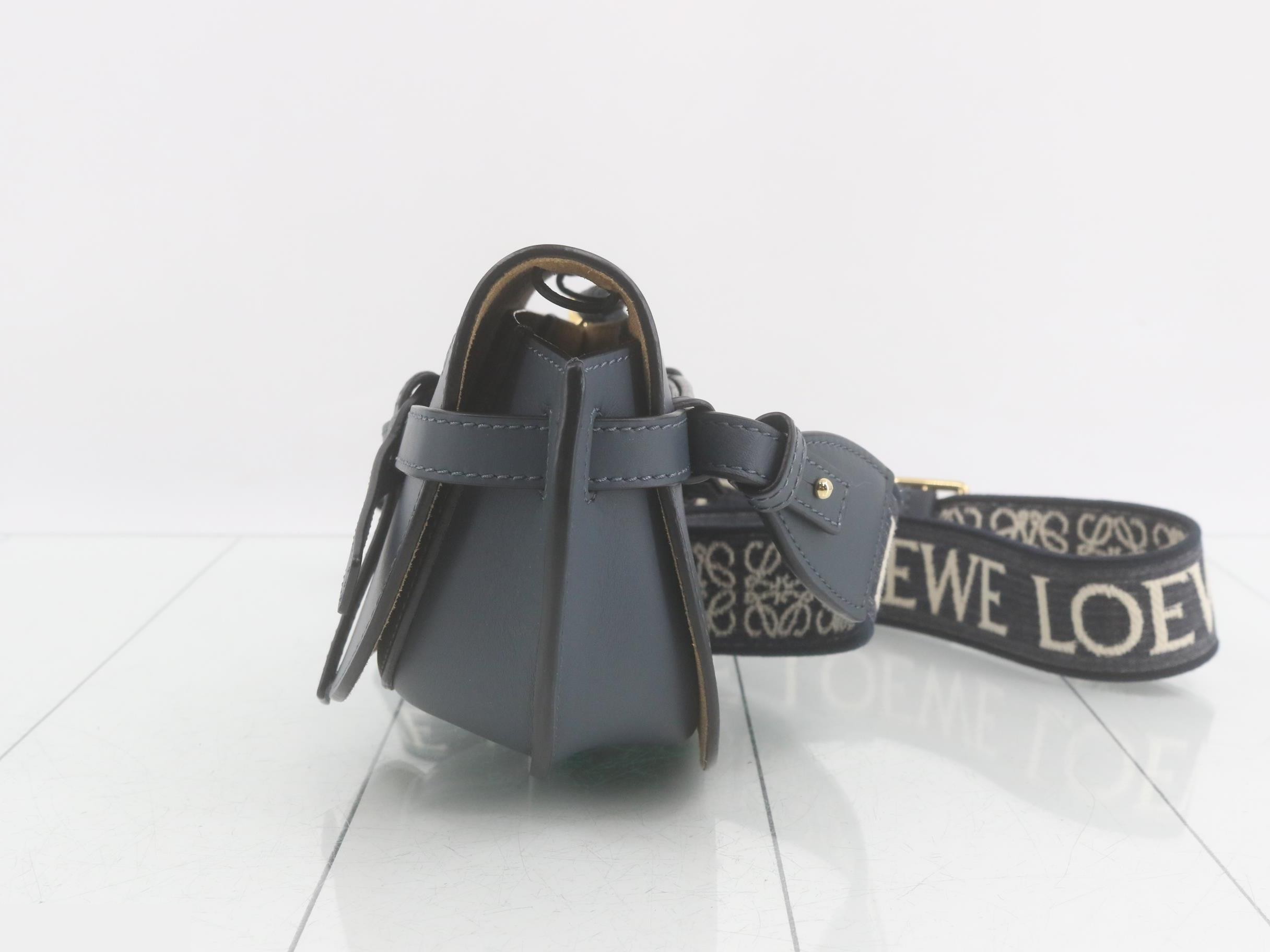 Gate Dual Mini Shoulder Bag, Navy — view 3