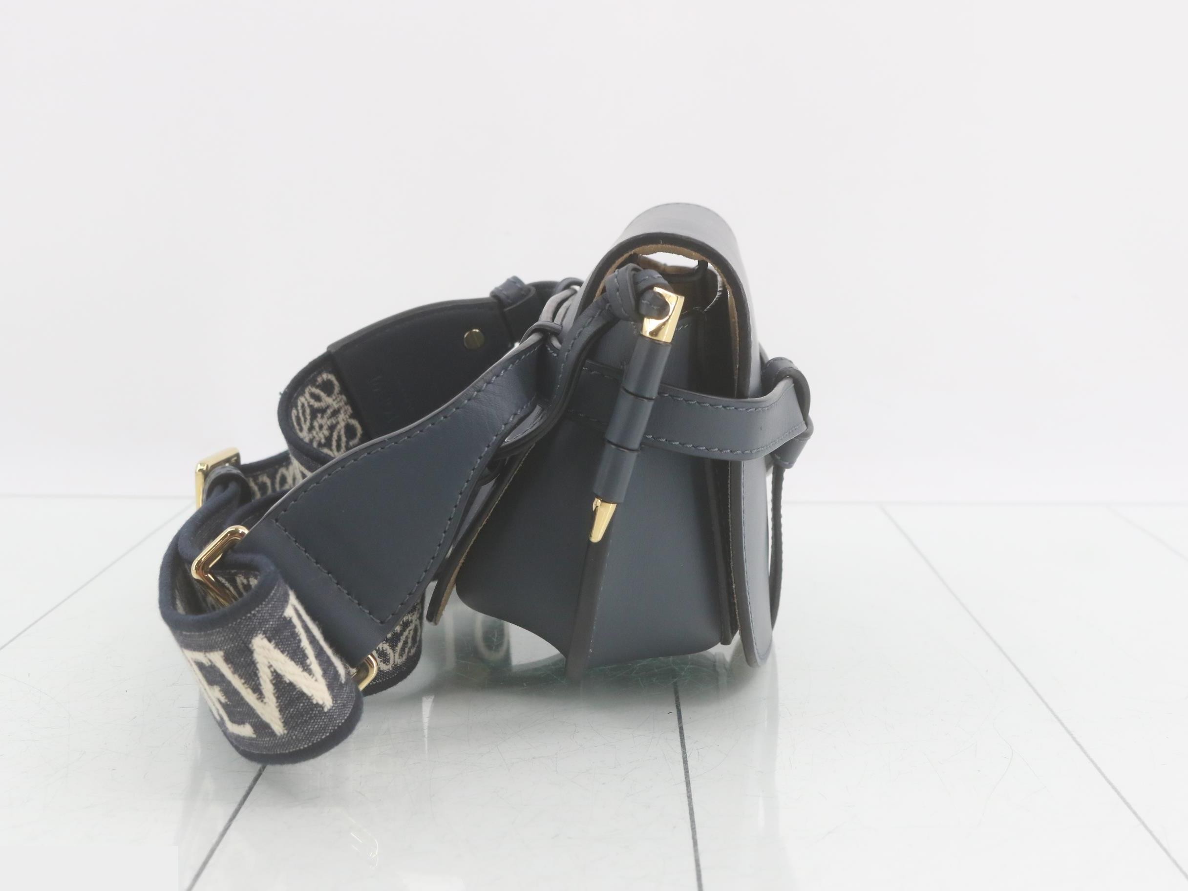 Gate Dual Mini Shoulder Bag, Navy — view 4