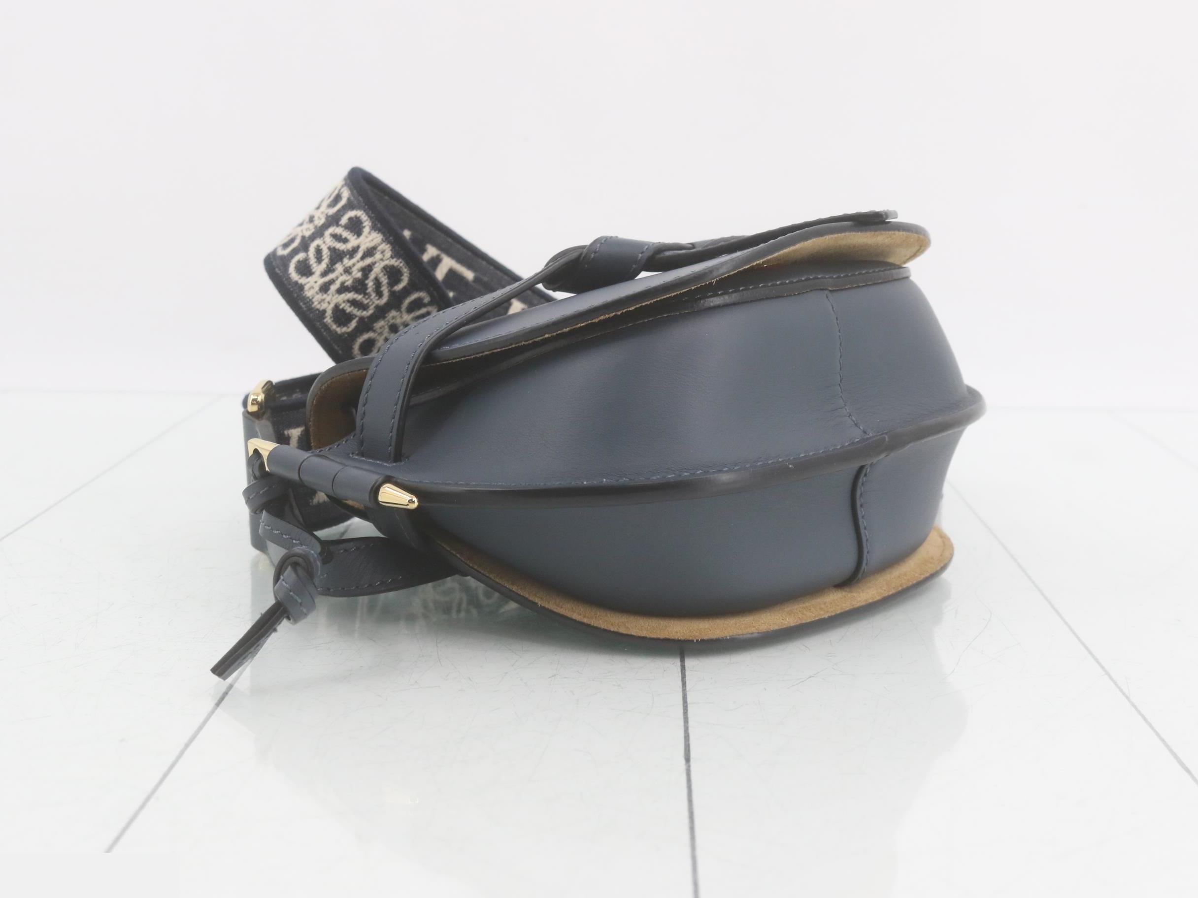 Gate Dual Mini Shoulder Bag, Navy — view 5