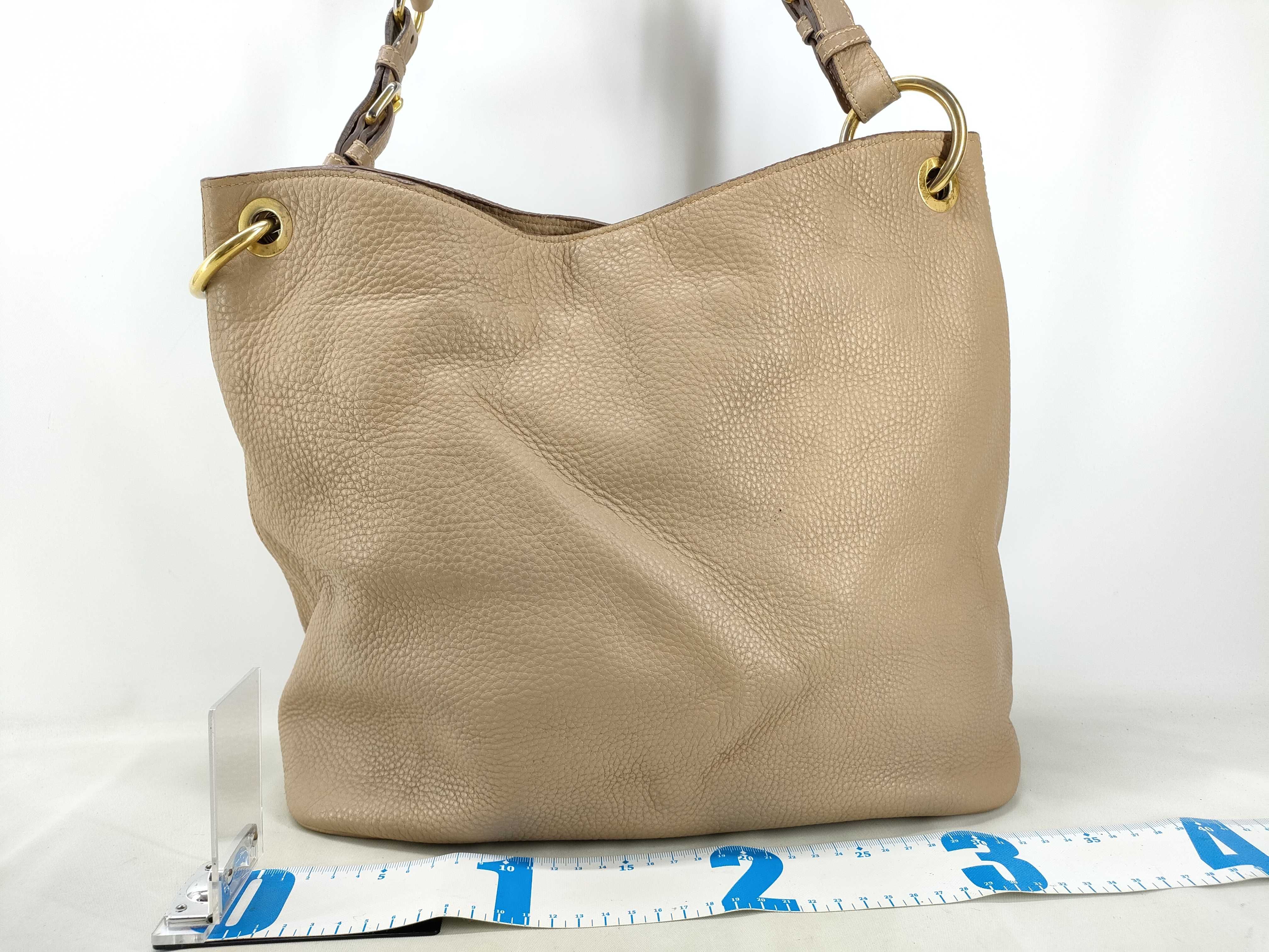 ID- Vitello Daino cow skin shoulder bag tote bag — view 2