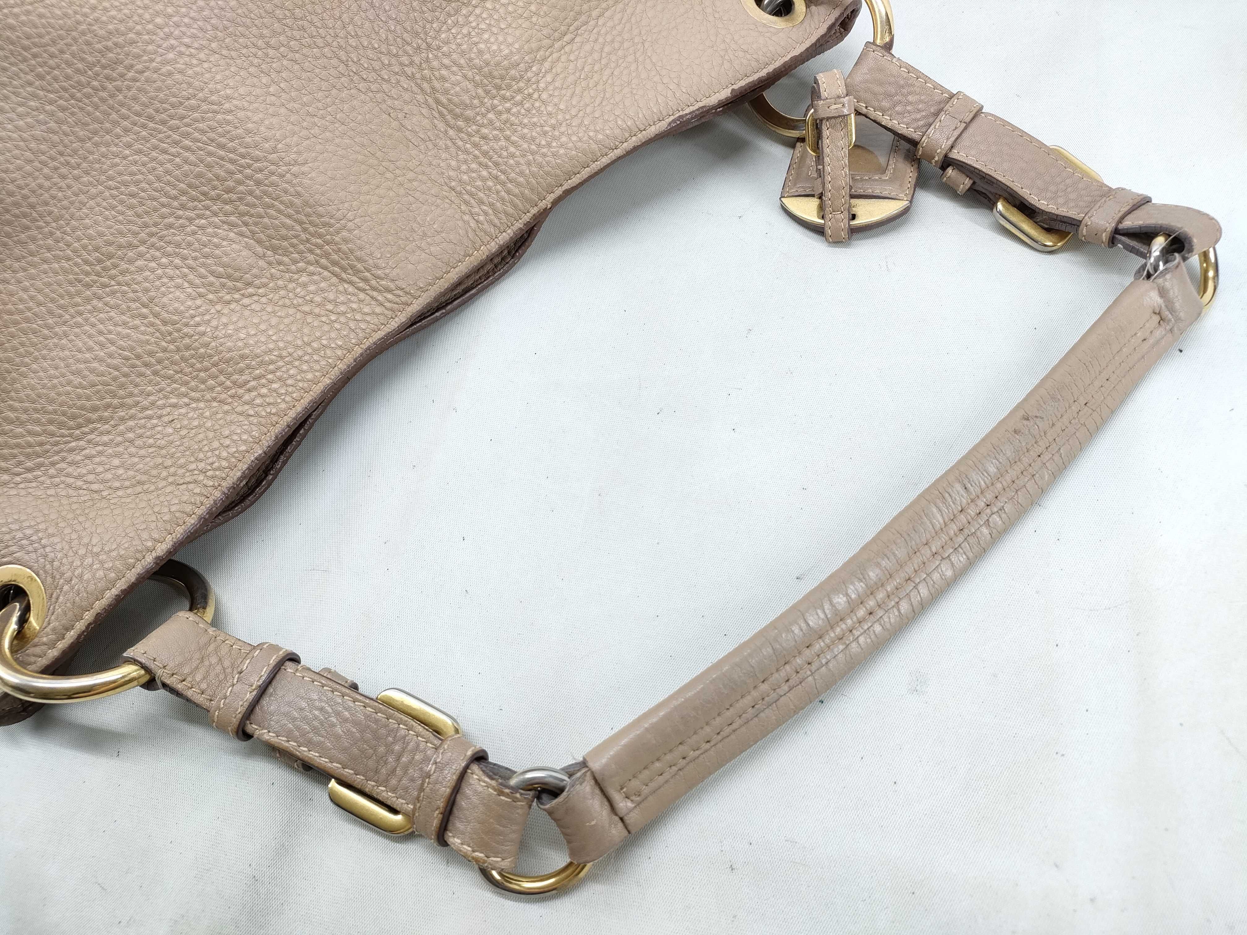 ID- Vitello Daino cow skin shoulder bag tote bag — view 4