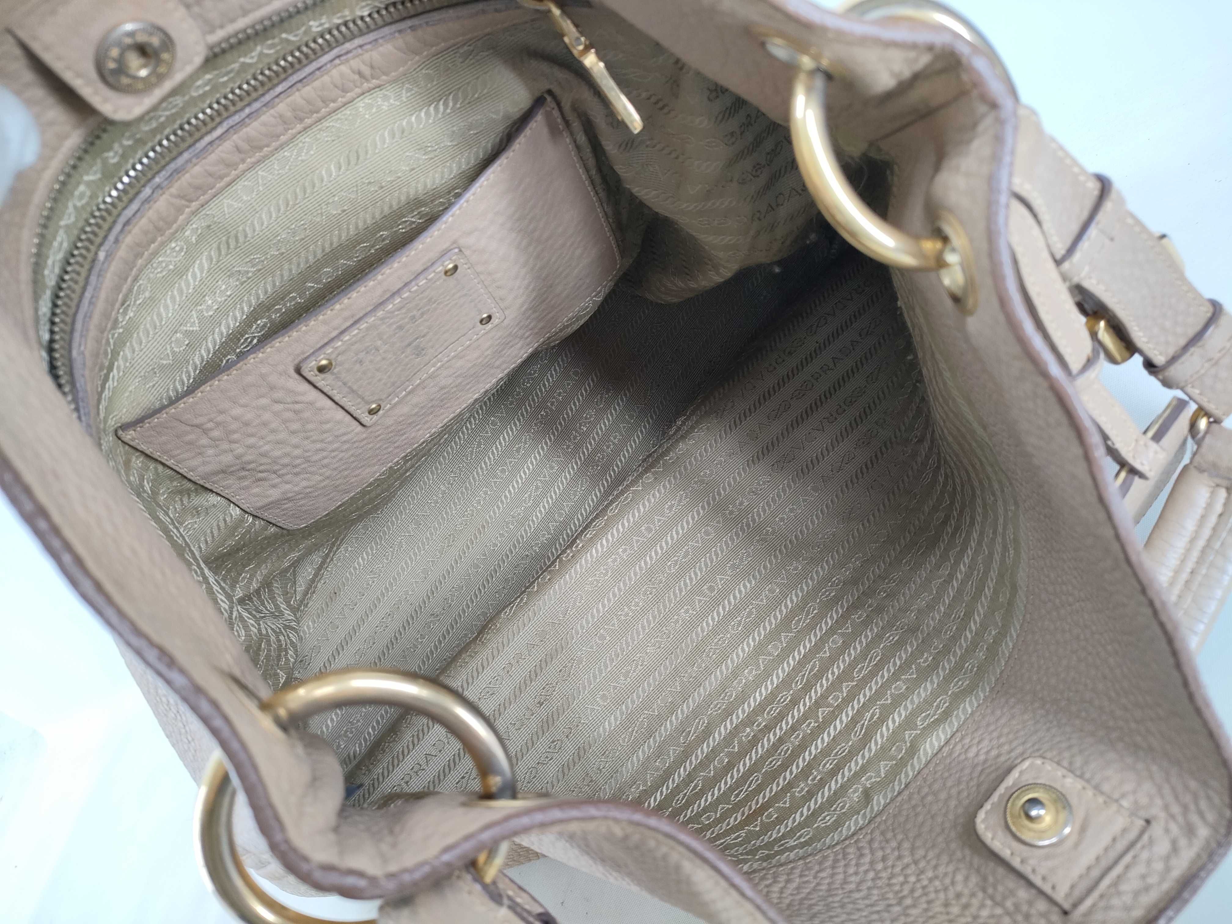 ID- Vitello Daino cow skin shoulder bag tote bag — view 8