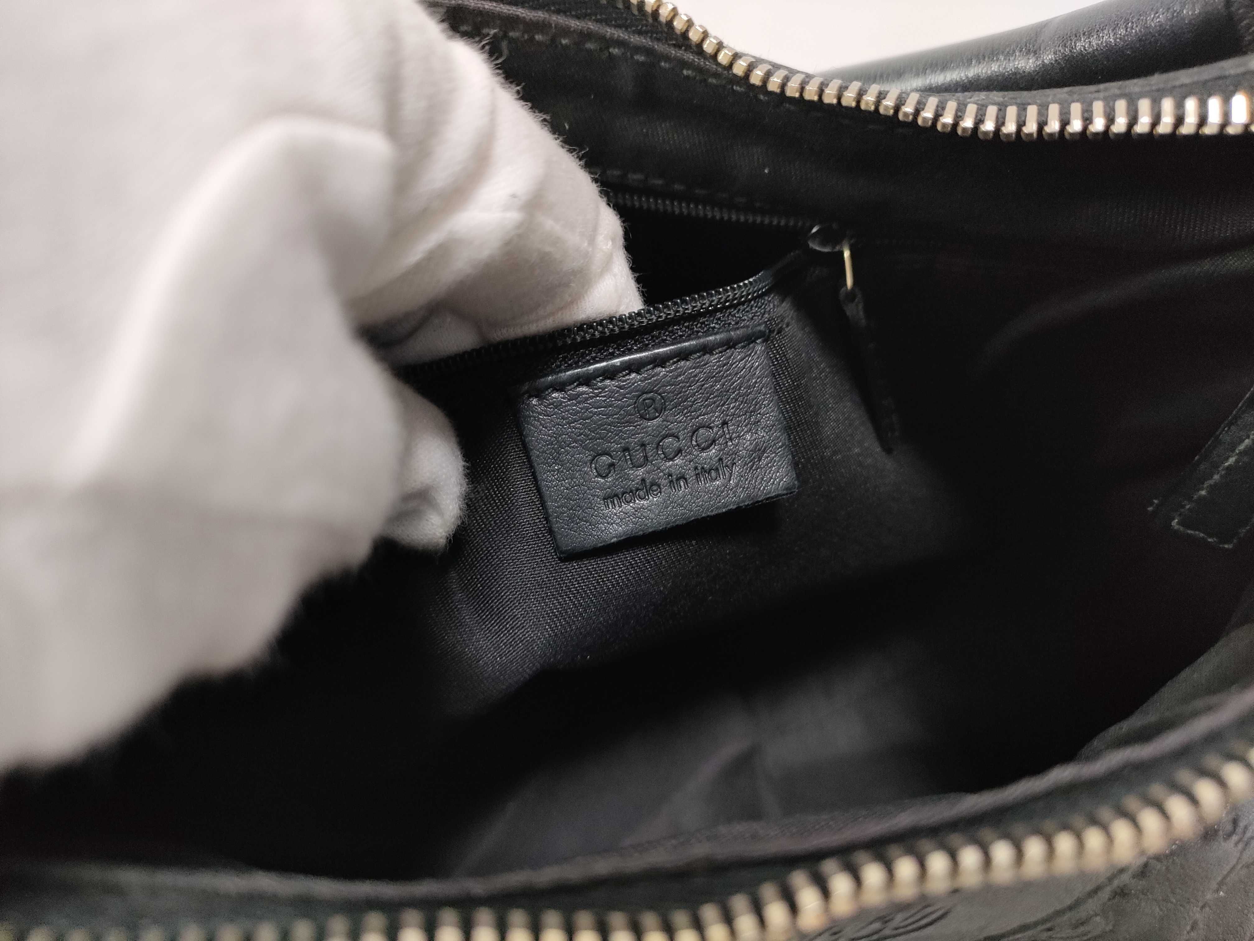 Black Leather D-Buckle Waist Bag Handbag — view 14
