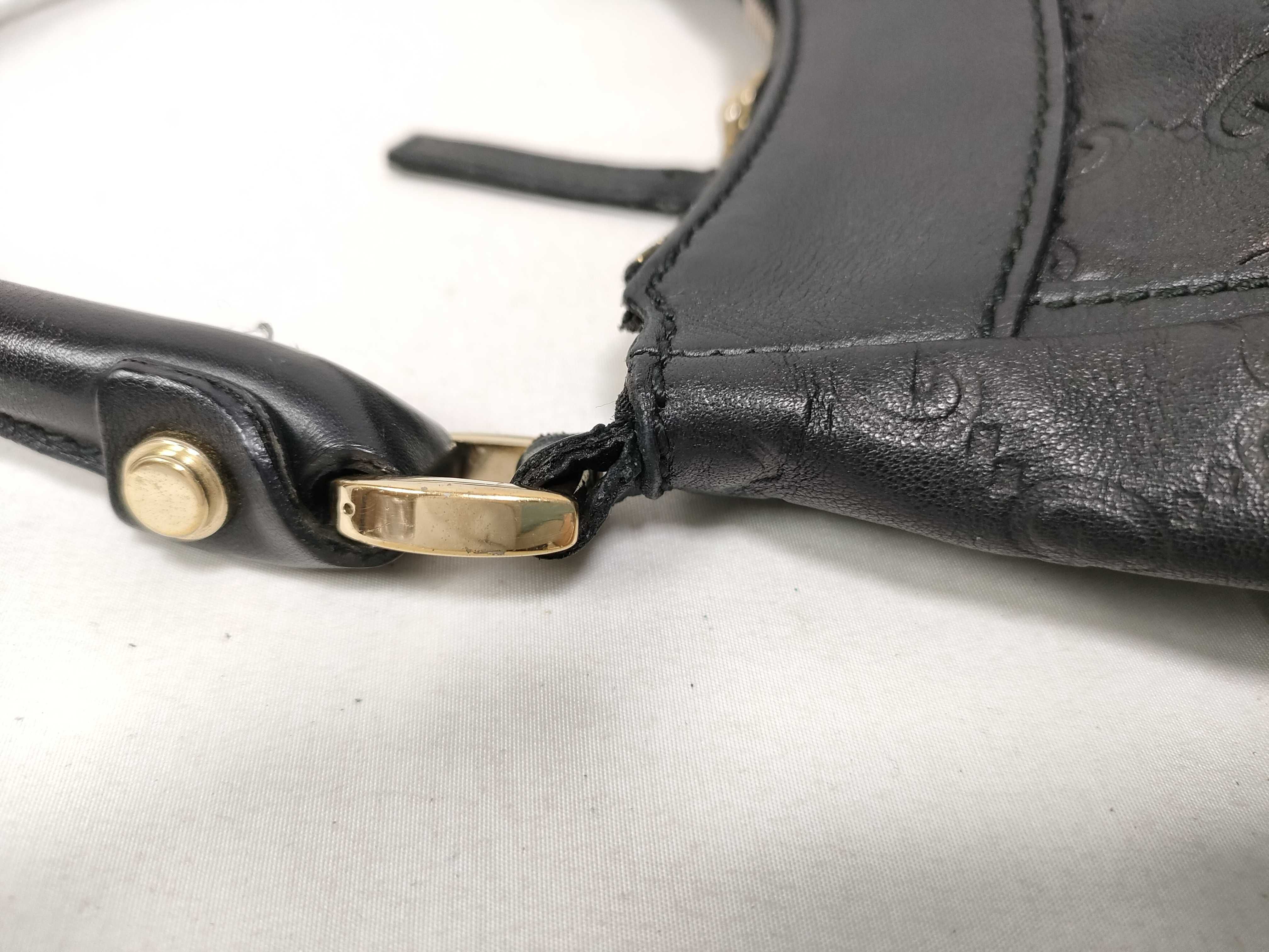 Black Leather D-Buckle Waist Bag Handbag — view 6