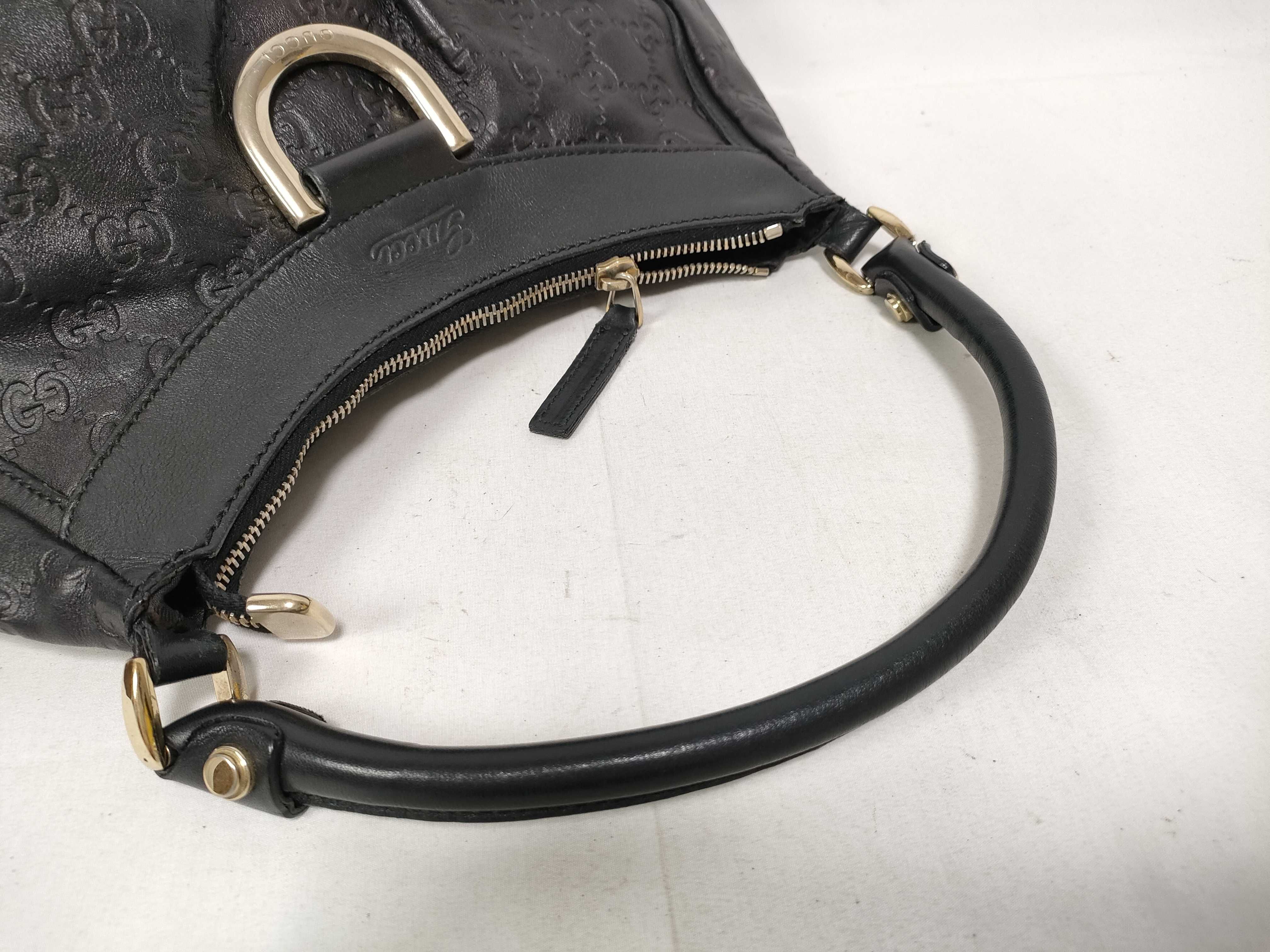 Black Leather D-Buckle Waist Bag Handbag — view 8