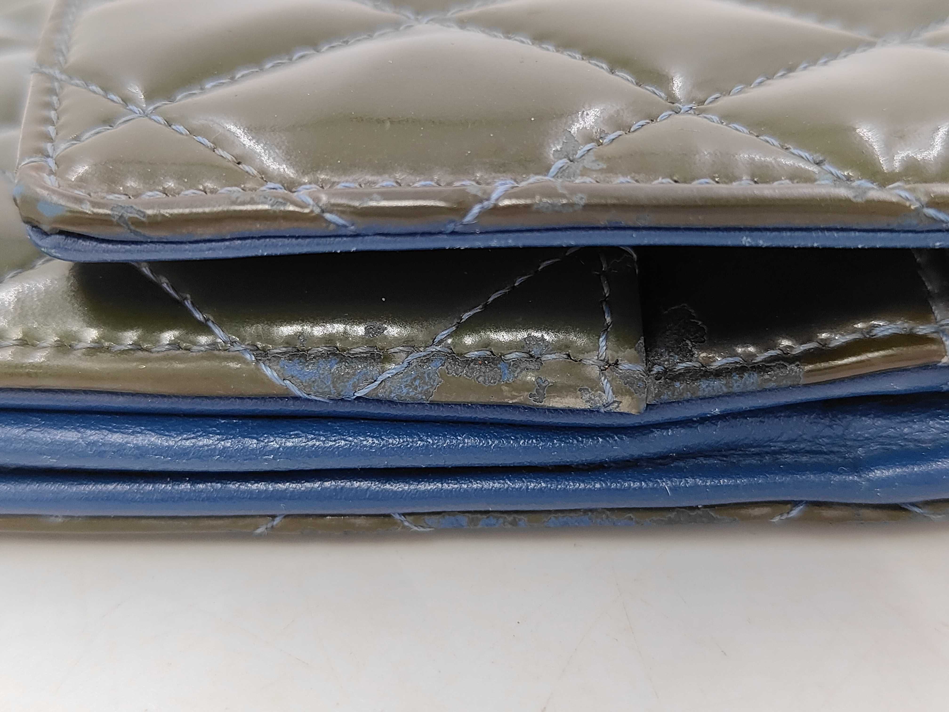 Chain Wallet, Blue/Olive Tone, Silver, Serial Number 15-series, Shoulder Bag — view 12