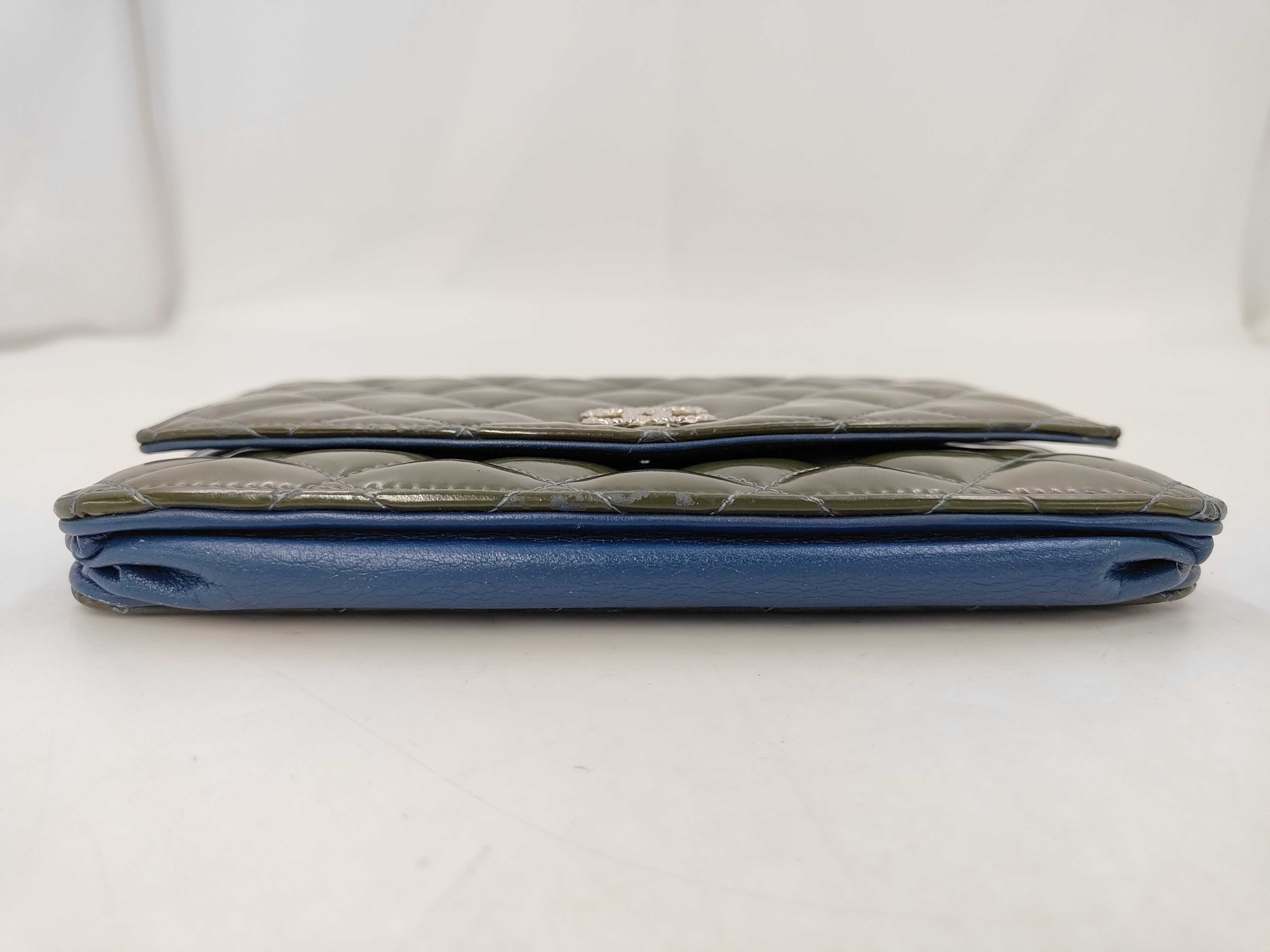 Chain Wallet, Blue/Olive Tone, Silver, Serial Number 15-series, Shoulder Bag — view 3