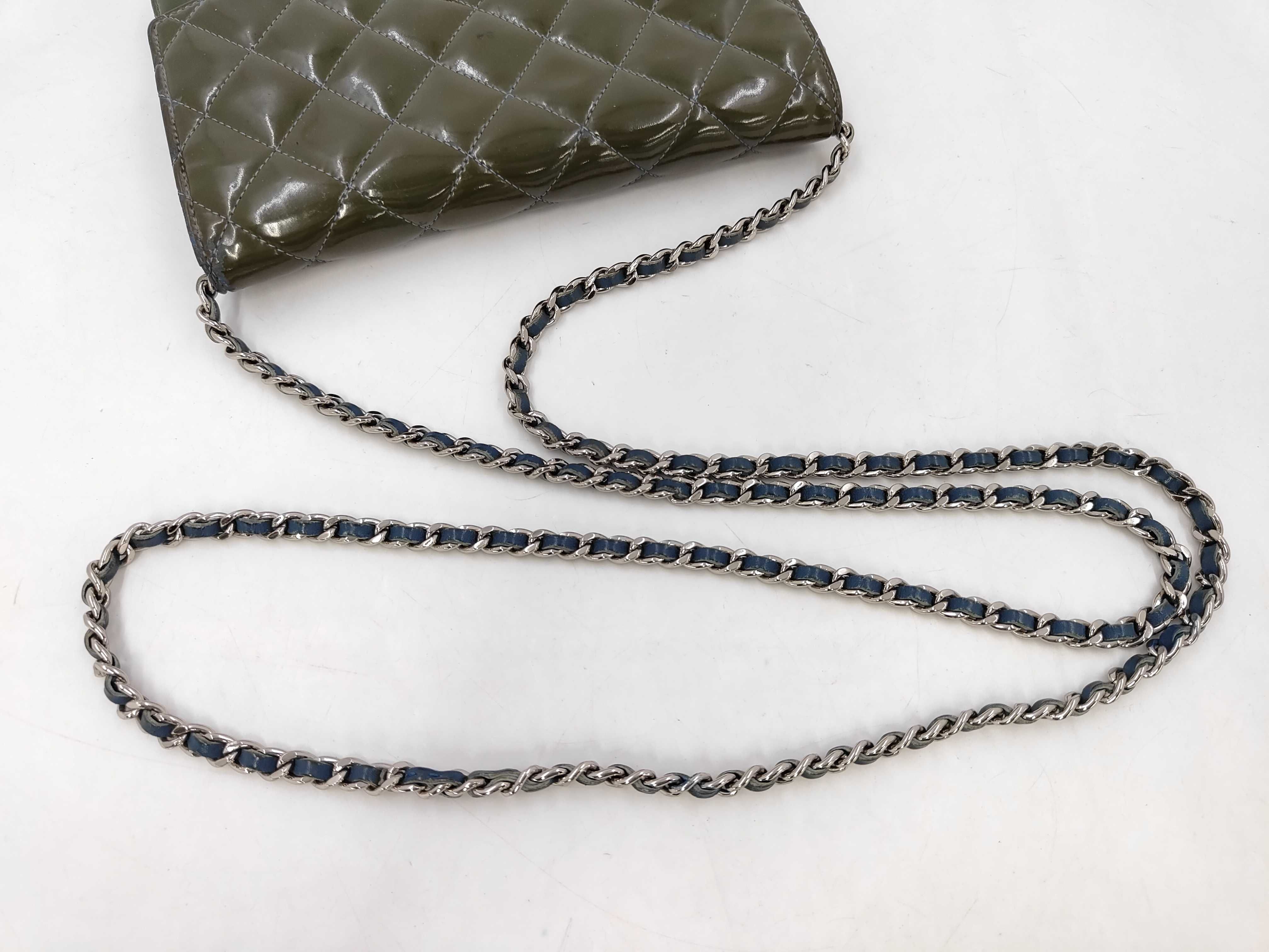 Chain Wallet, Blue/Olive Tone, Silver, Serial Number 15-series, Shoulder Bag — view 5