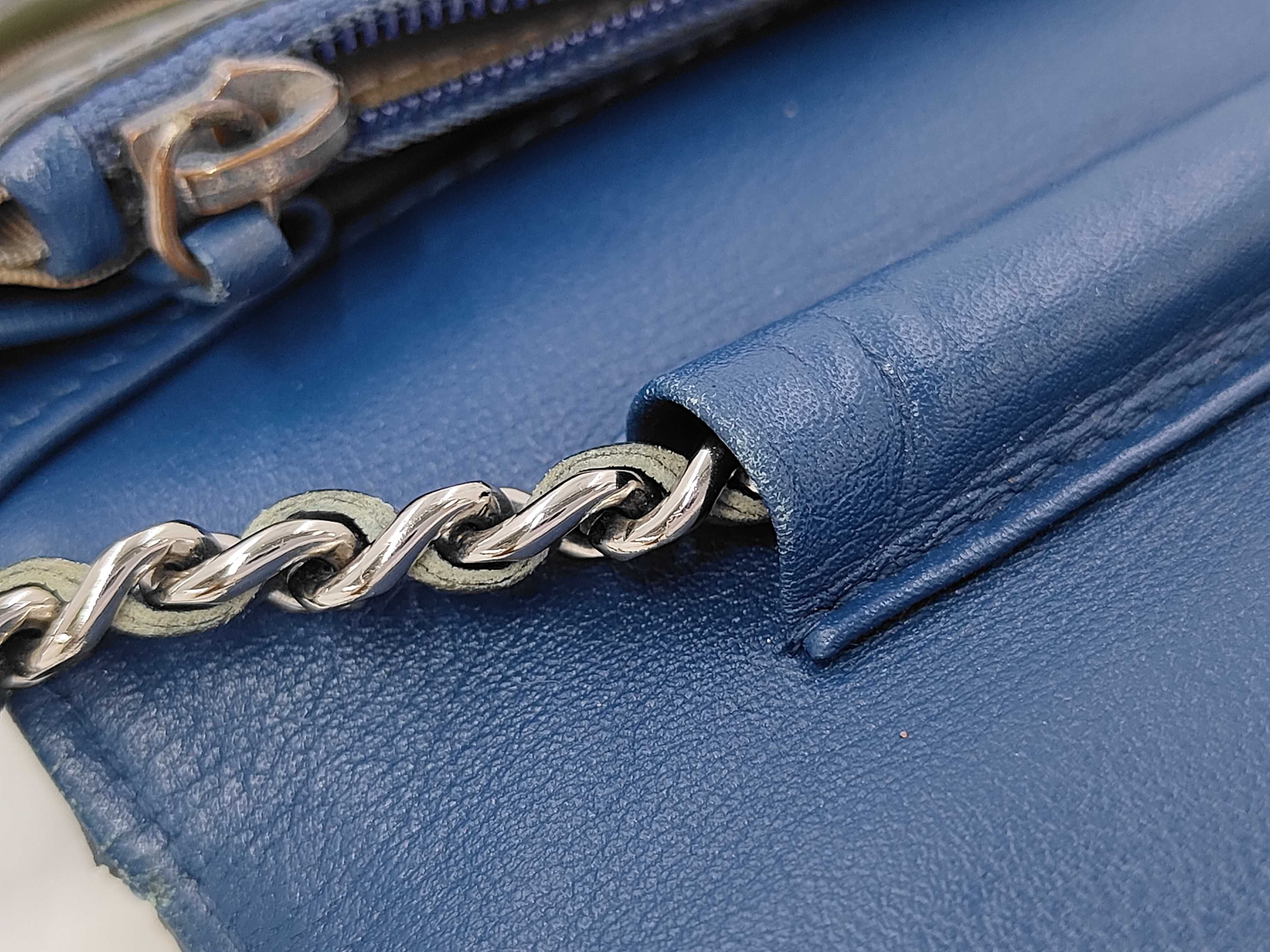 Chain Wallet, Blue/Olive Tone, Silver, Serial Number 15-series, Shoulder Bag — view 6