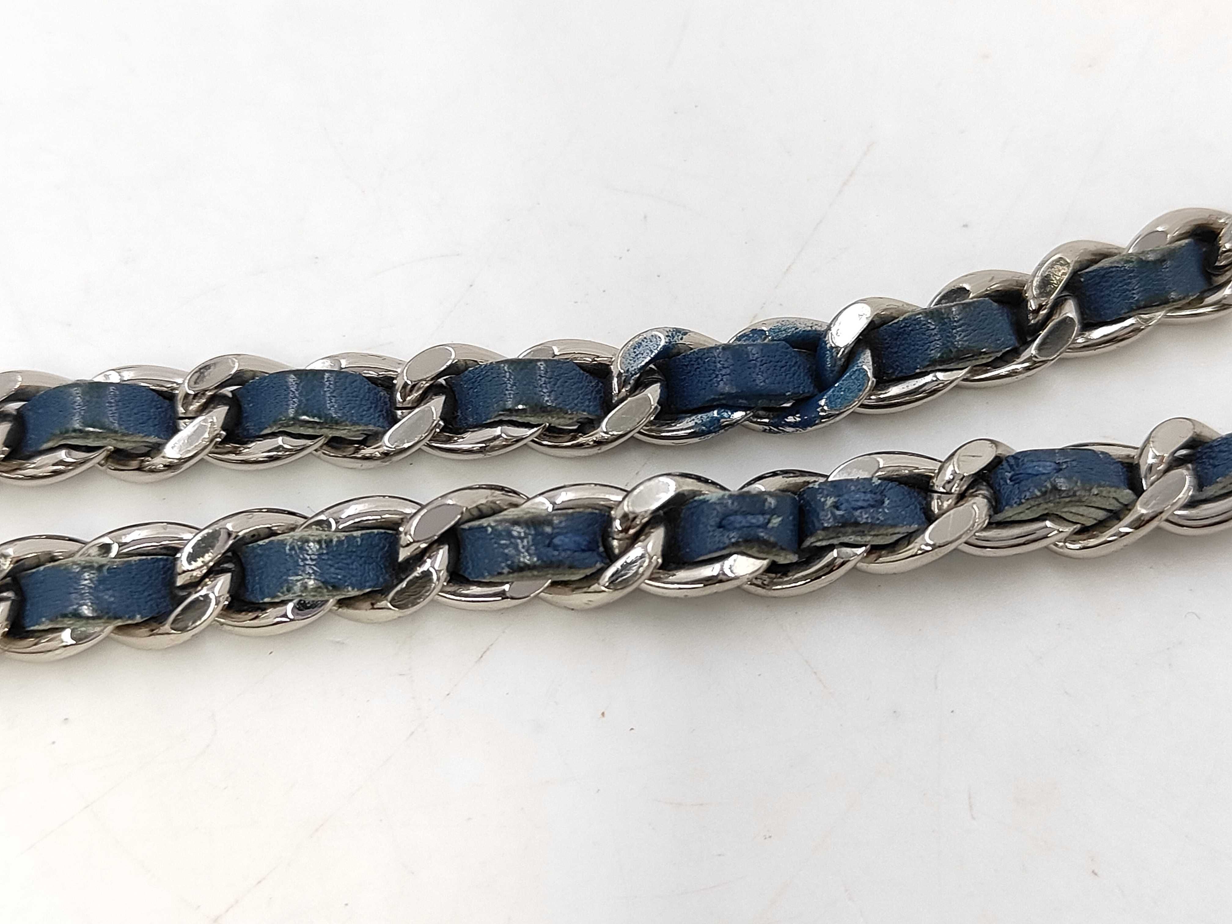 Chain Wallet, Blue/Olive Tone, Silver, Serial Number 15-series, Shoulder Bag — view 7