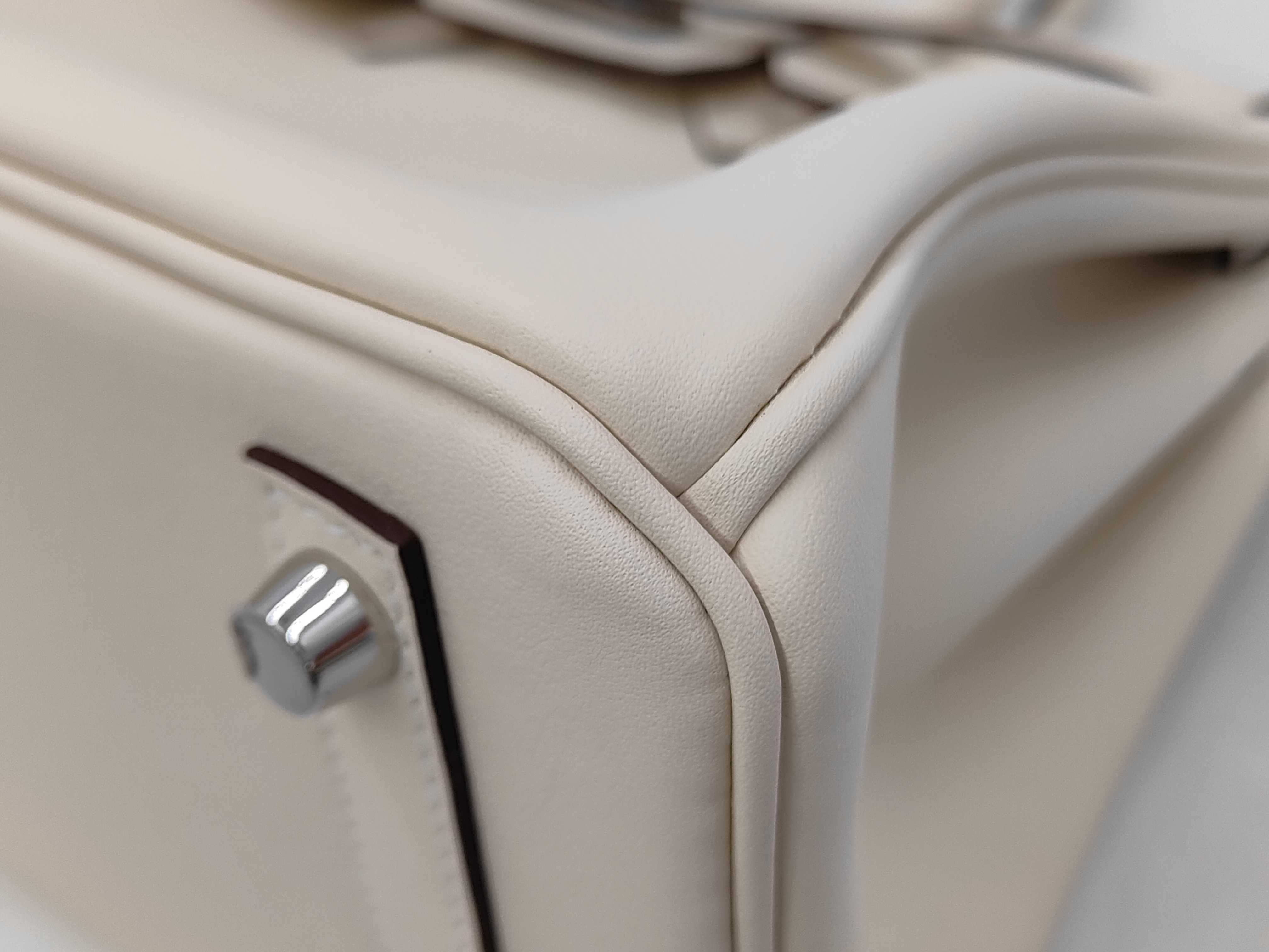 Birkin 25 Nata, P hardware, G stamp, Swift leather, white handbag — view 7