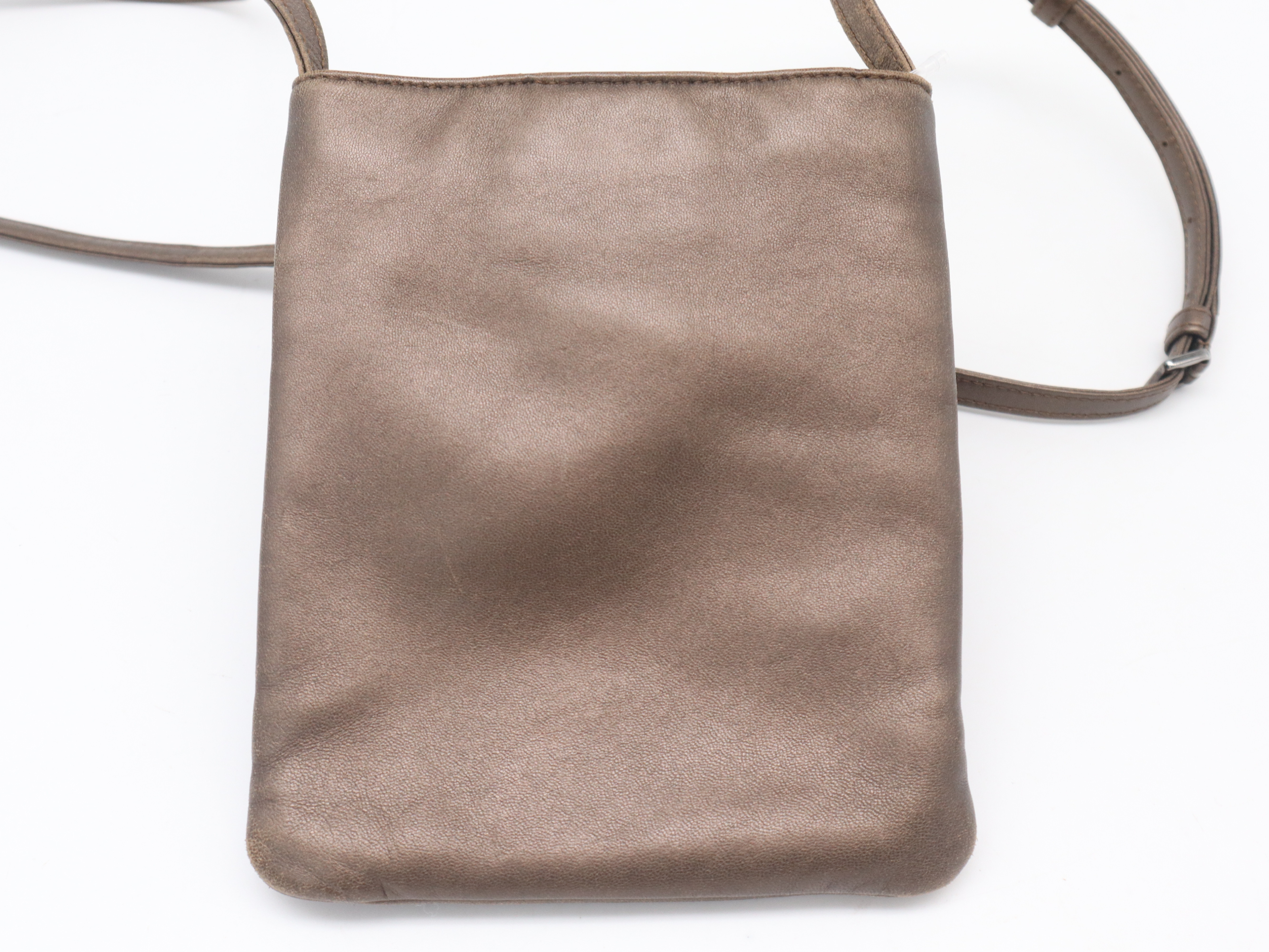 Anagram Nappa Leather Shoulder Bag, Brown — view 2
