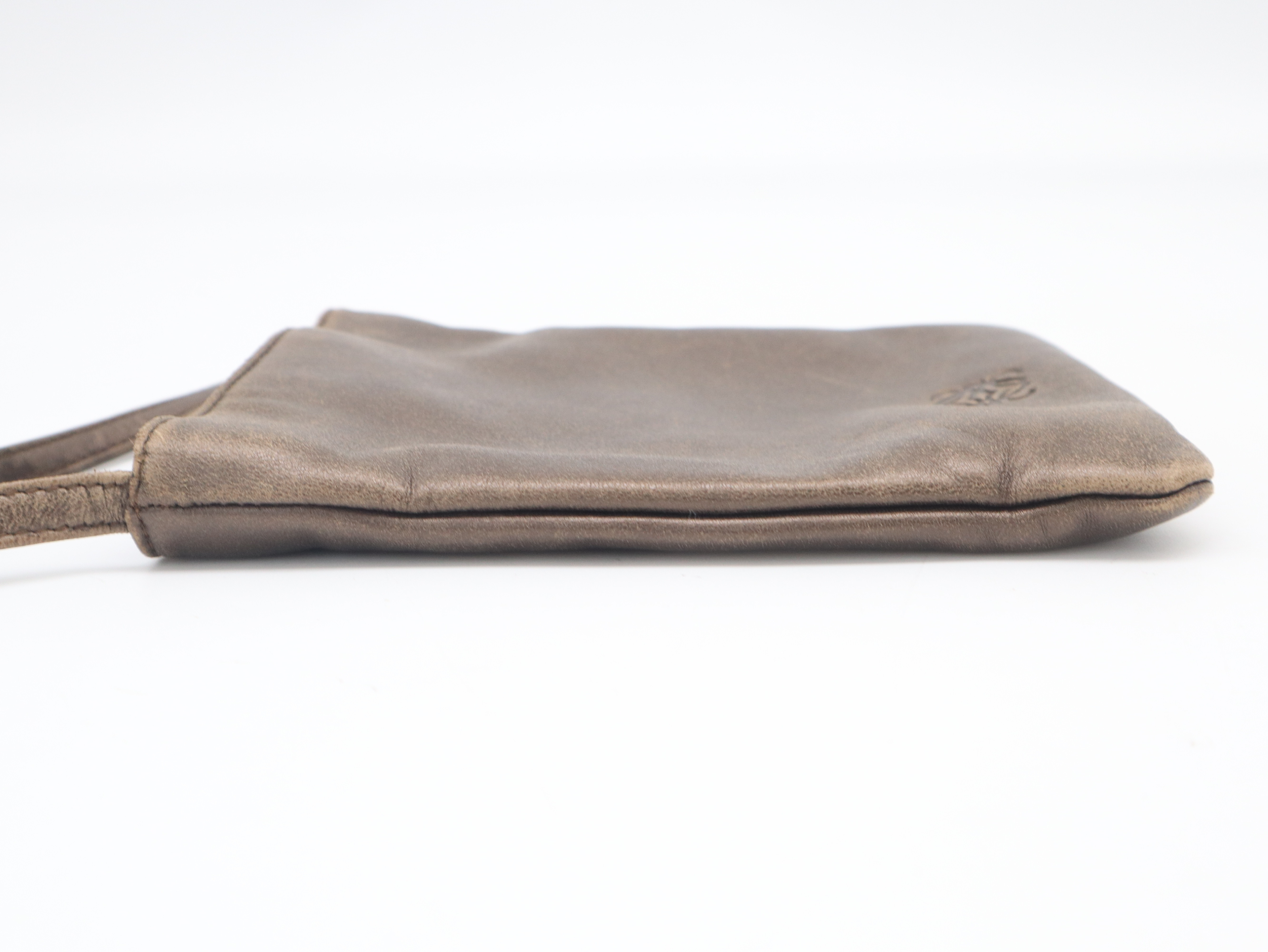 Anagram Nappa Leather Shoulder Bag, Brown — view 3