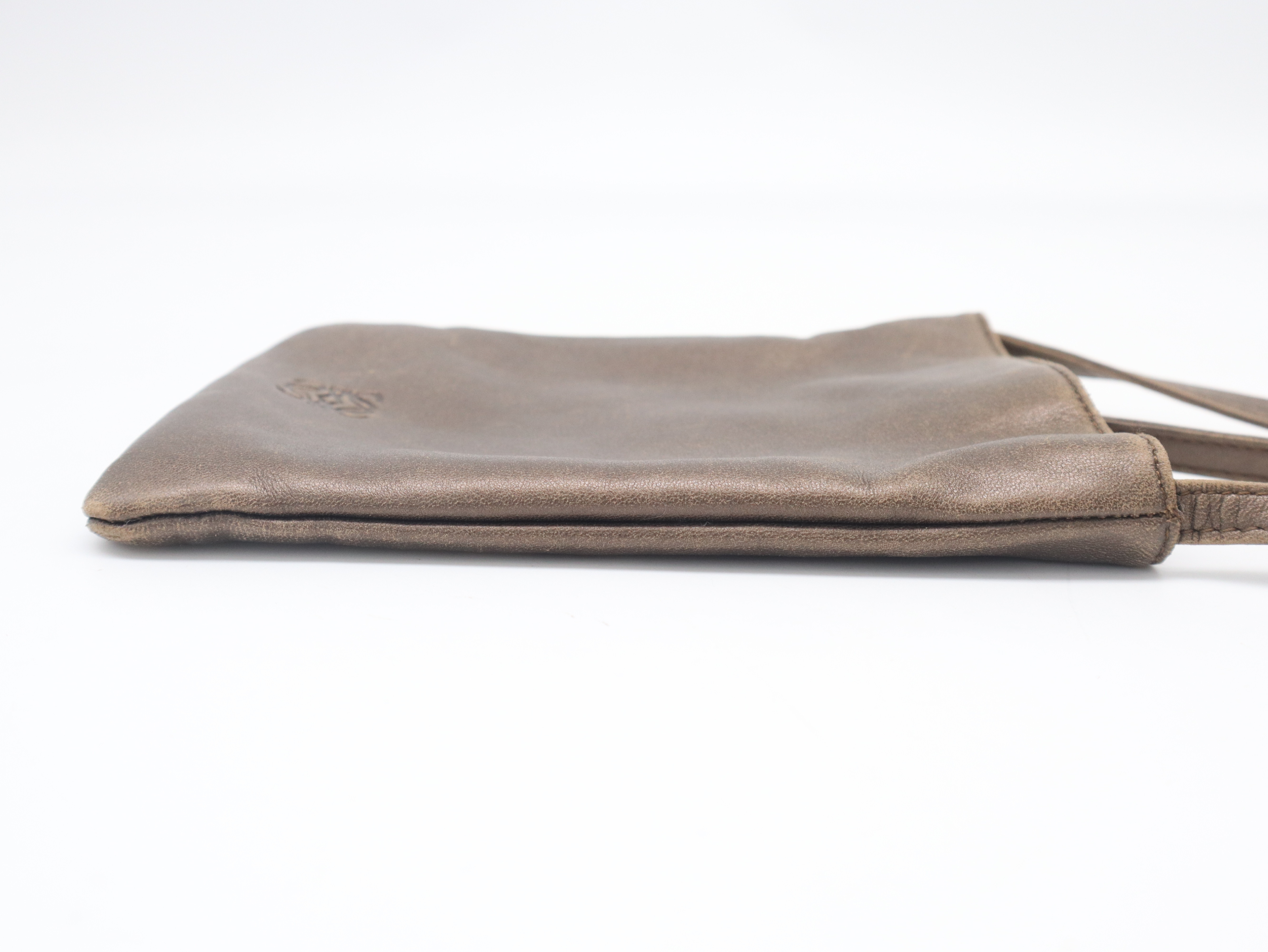 Anagram Nappa Leather Shoulder Bag, Brown — view 4