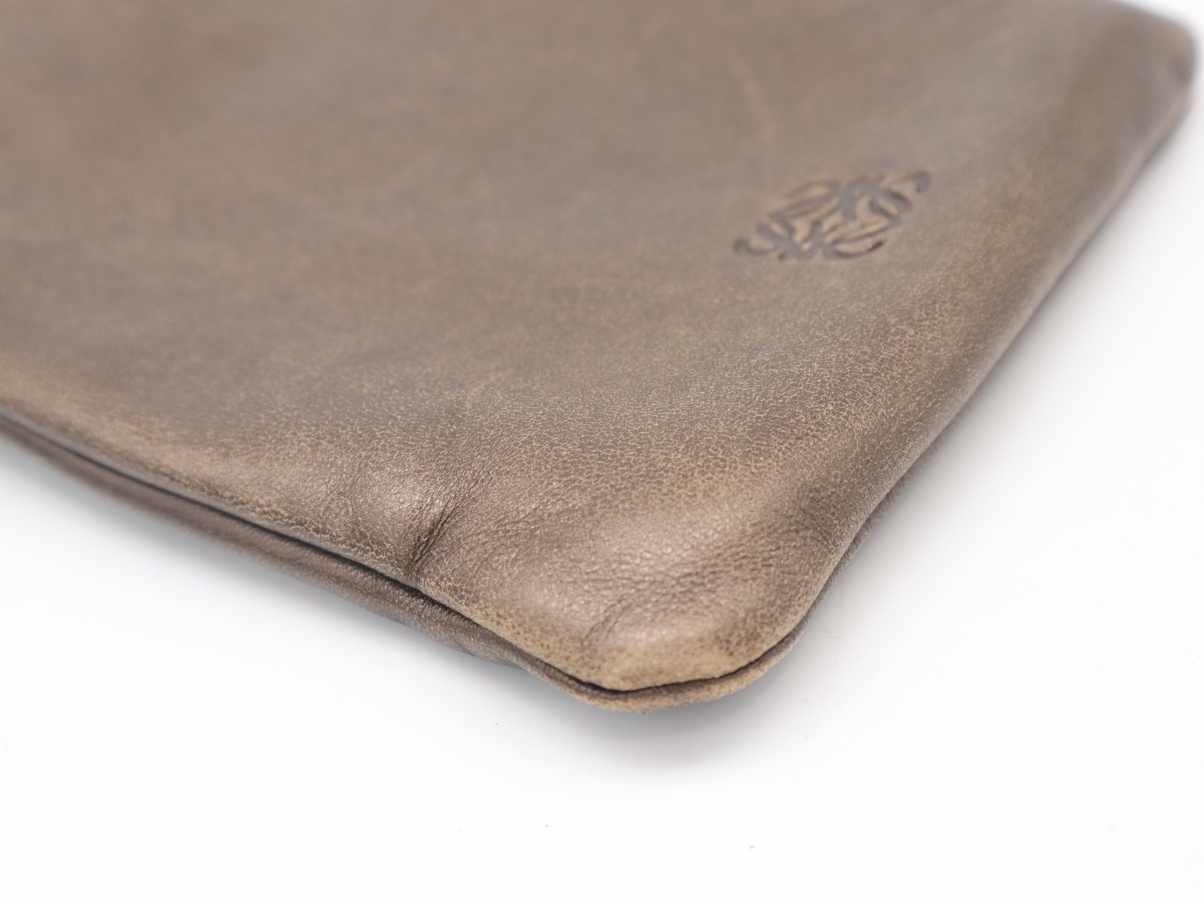 Anagram Nappa Leather Shoulder Bag, Brown — view 7