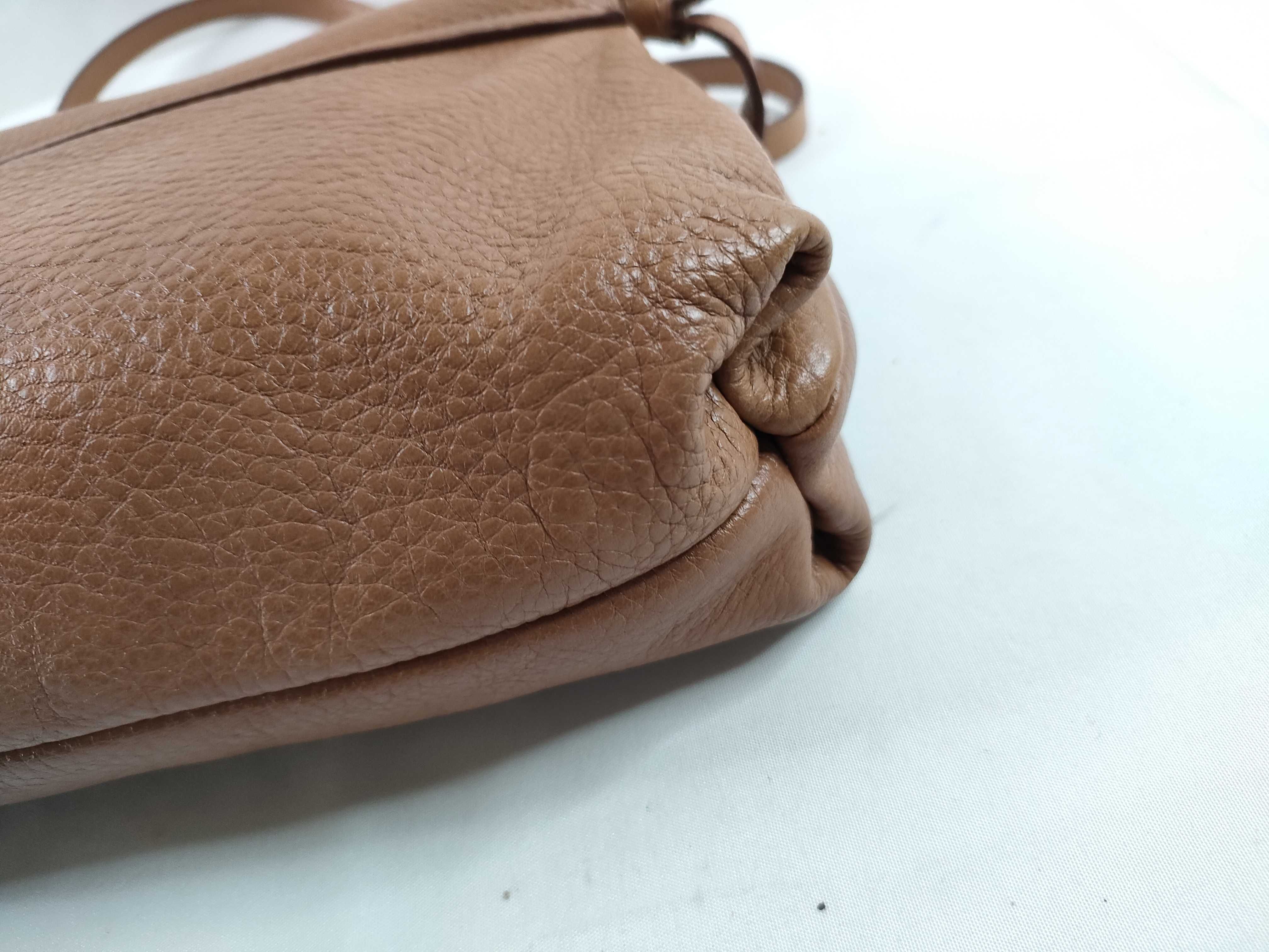Lily Shoulder Bag, Leather, Brown — view 5