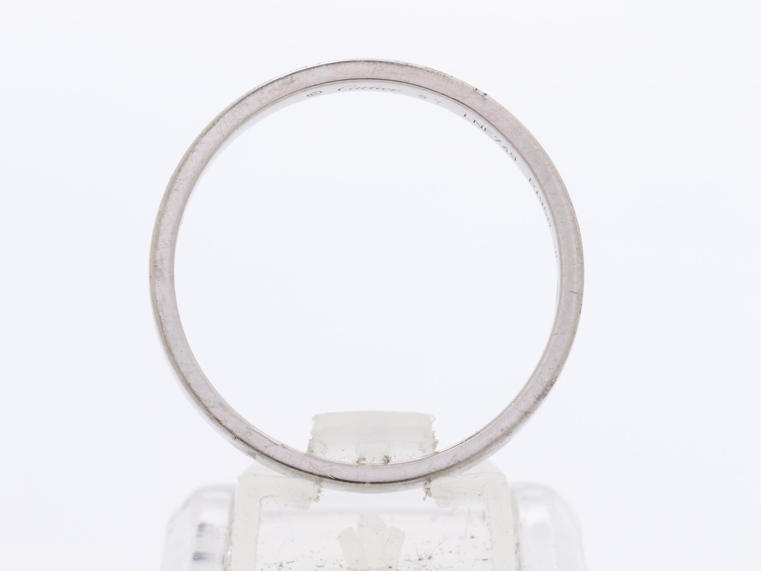 Pt950 C de Cartier wedding ring, size 67, with box, 6.1g — view 5