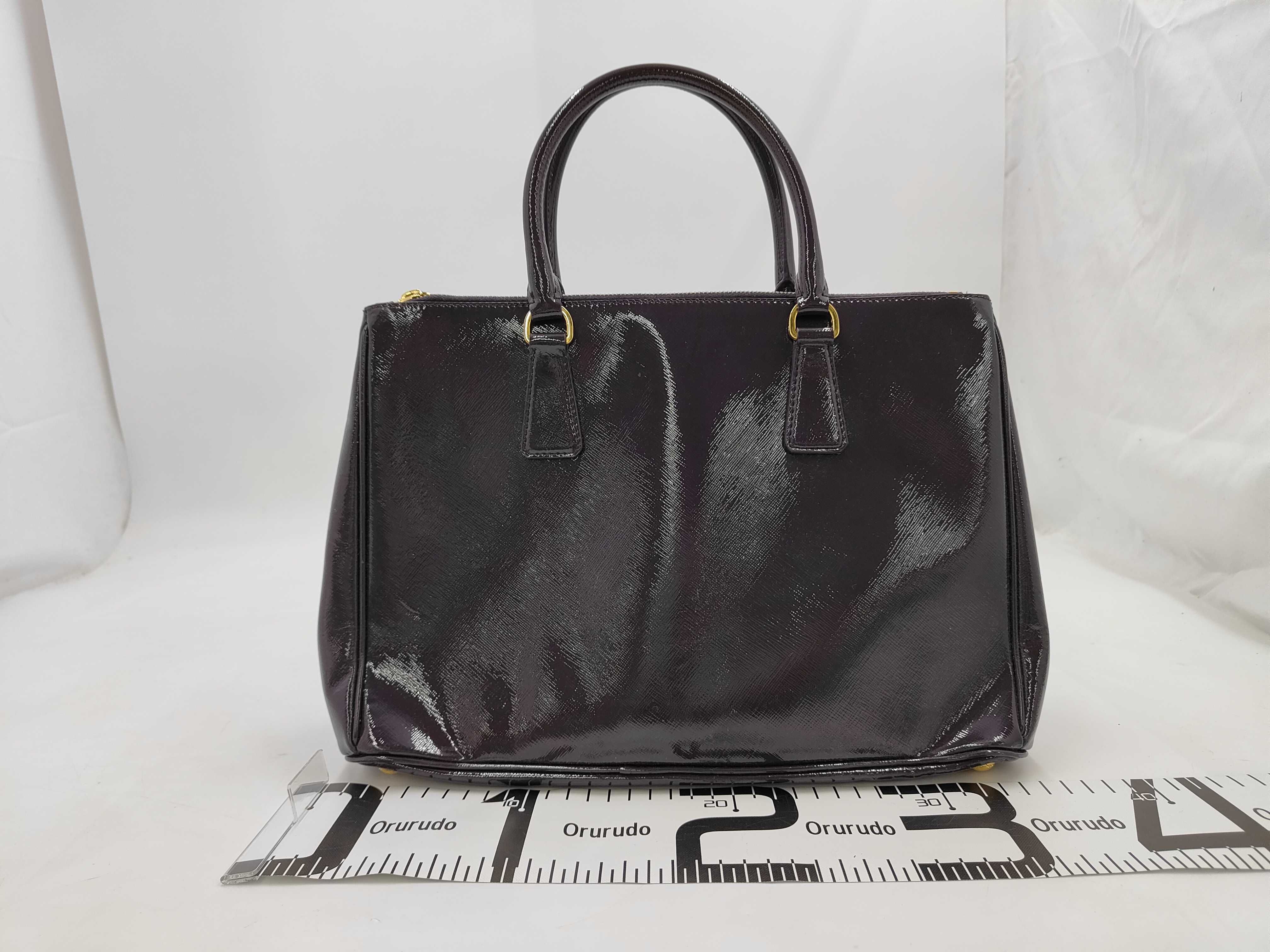 BAG PATENT BN1786 GALLIERA DOUBLE ZIP PATENT PURPLE Handbag — view 2