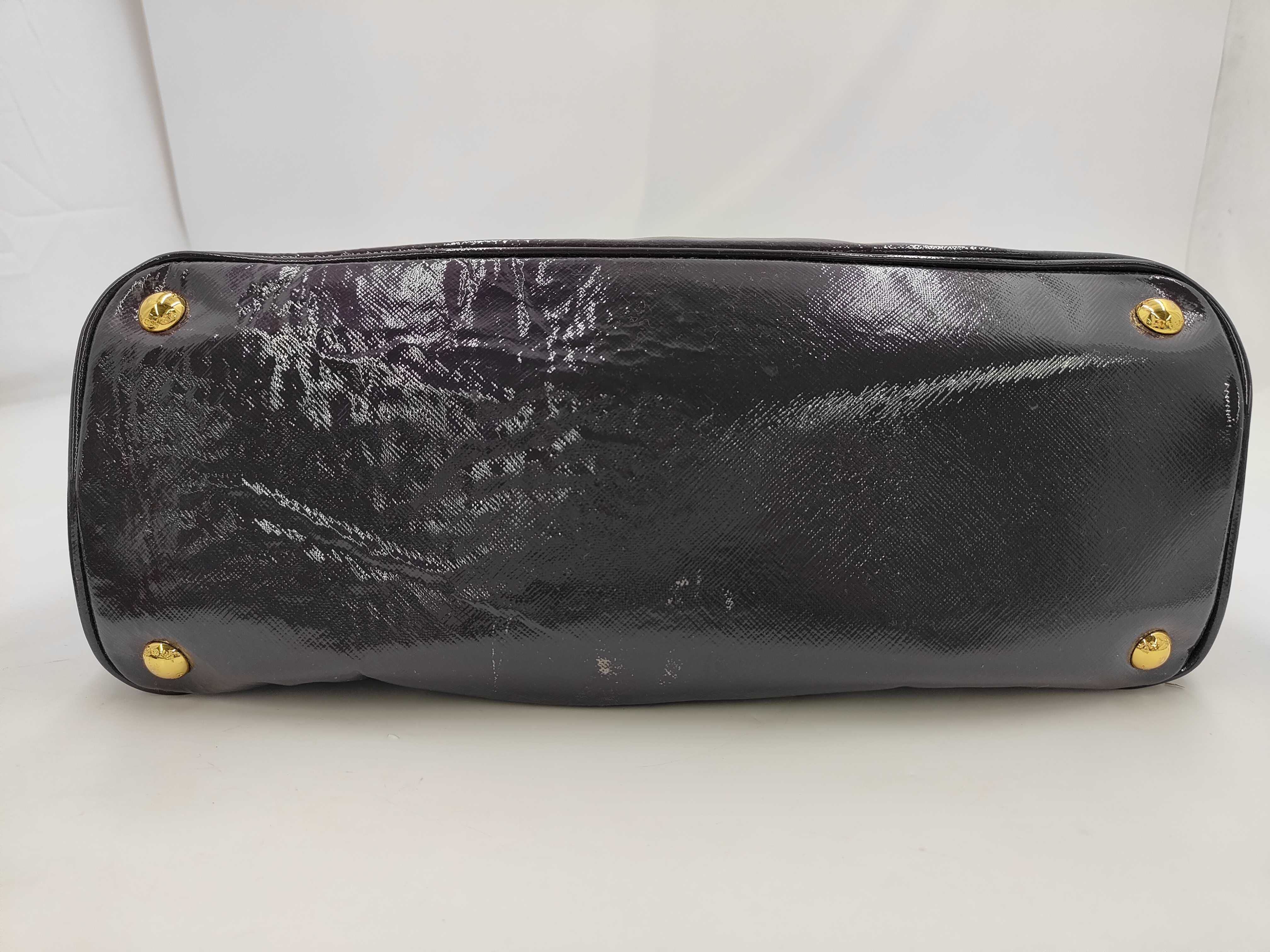 BAG PATENT BN1786 GALLIERA DOUBLE ZIP PATENT PURPLE Handbag — view 9