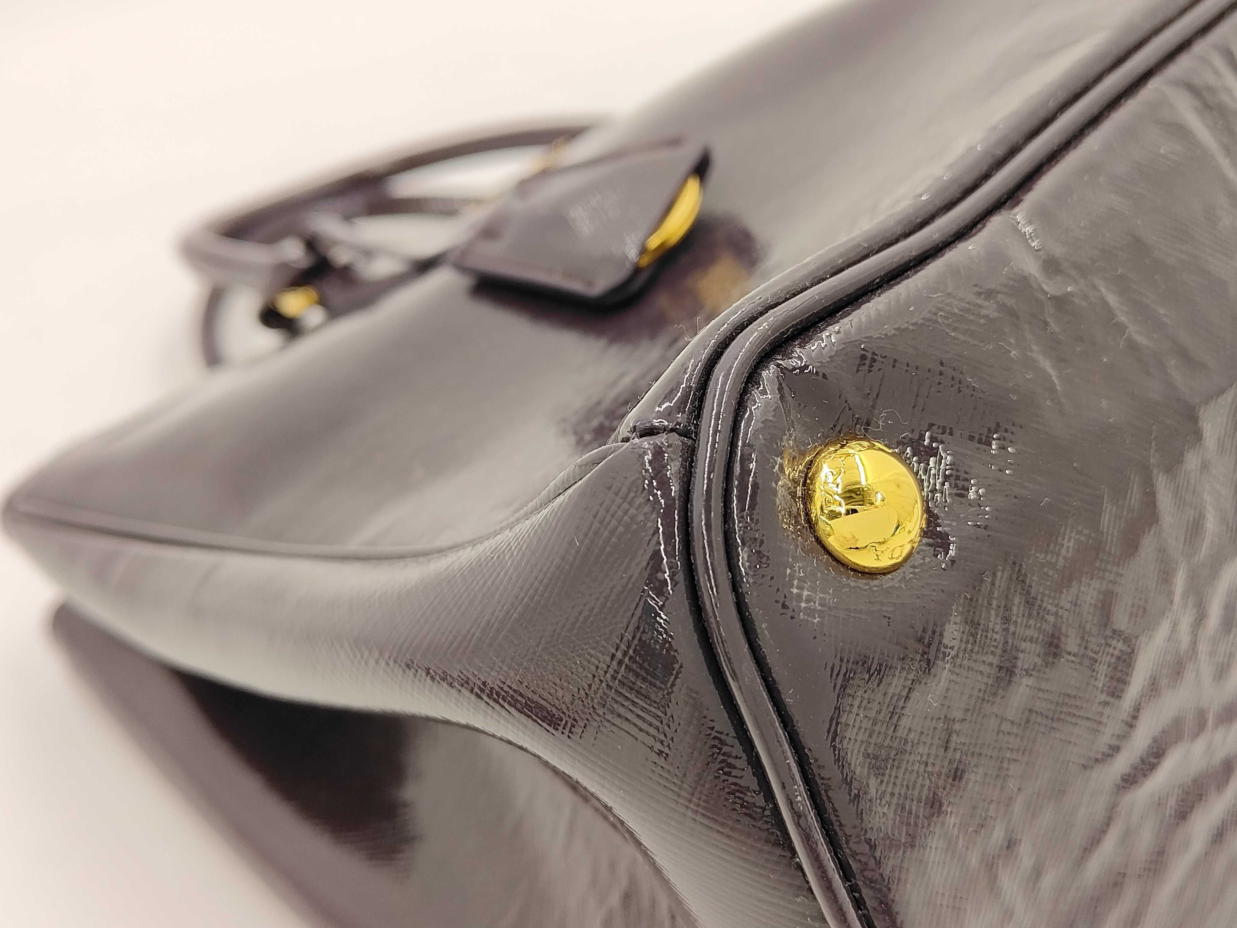 BAG PATENT BN1786 GALLIERA DOUBLE ZIP PATENT PURPLE Handbag — view 10