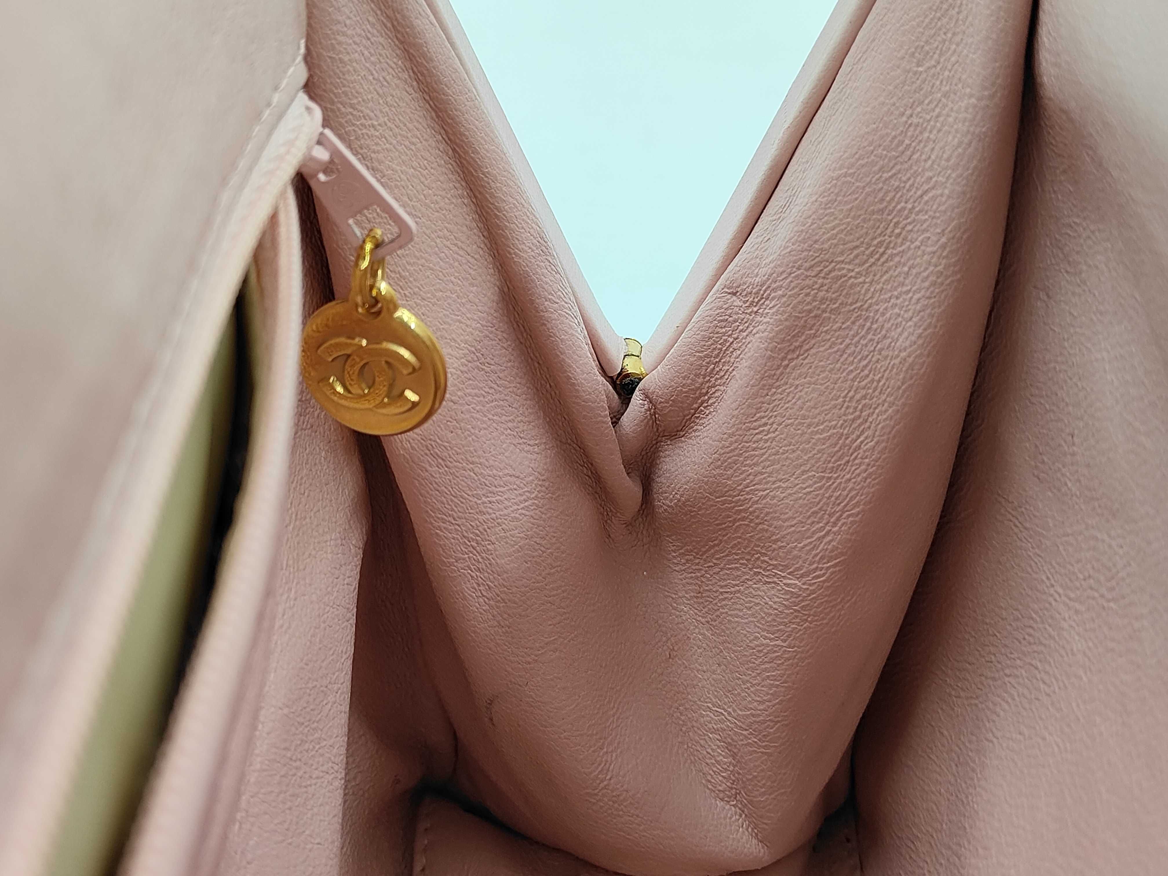 ID- Matelasse cow skin chain shoulder bag Pink Gold Metal Fittings #4756 Shoulder bag — view 13