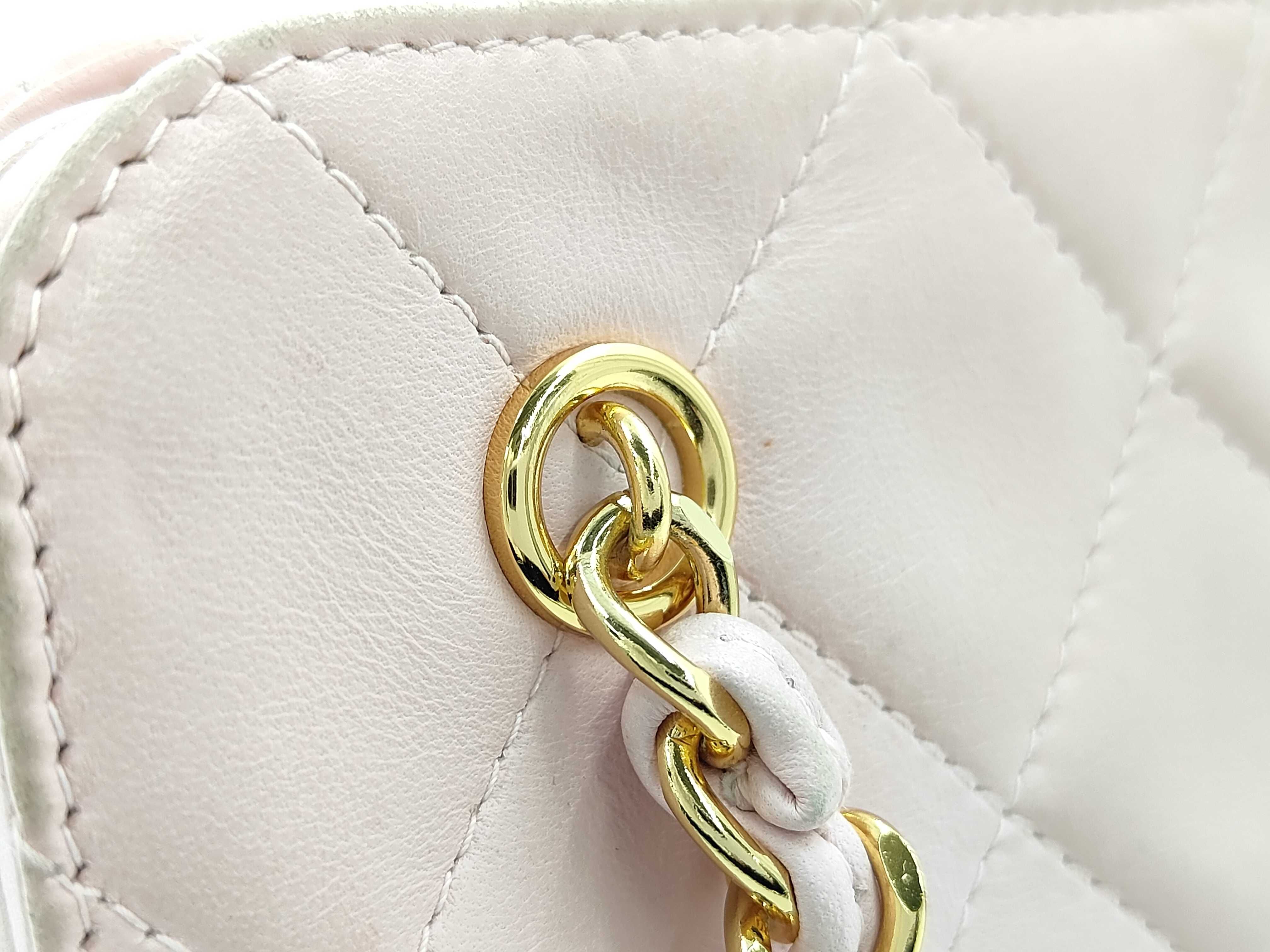 ID- Matelasse cow skin chain shoulder bag Pink Gold Metal Fittings #4756 Shoulder bag — view 5