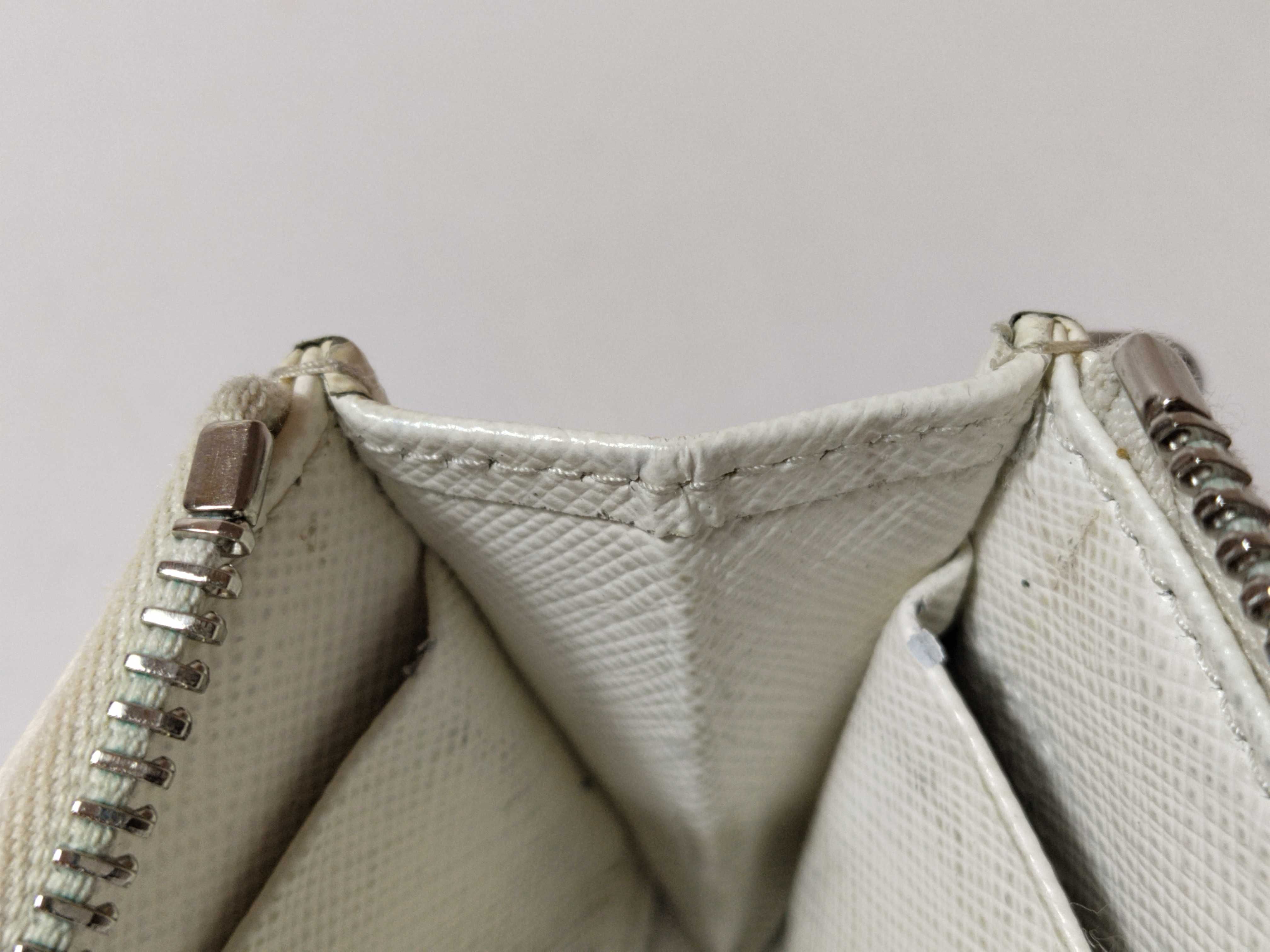 Saffiano Mini Pouch, White, Card Case — view 10