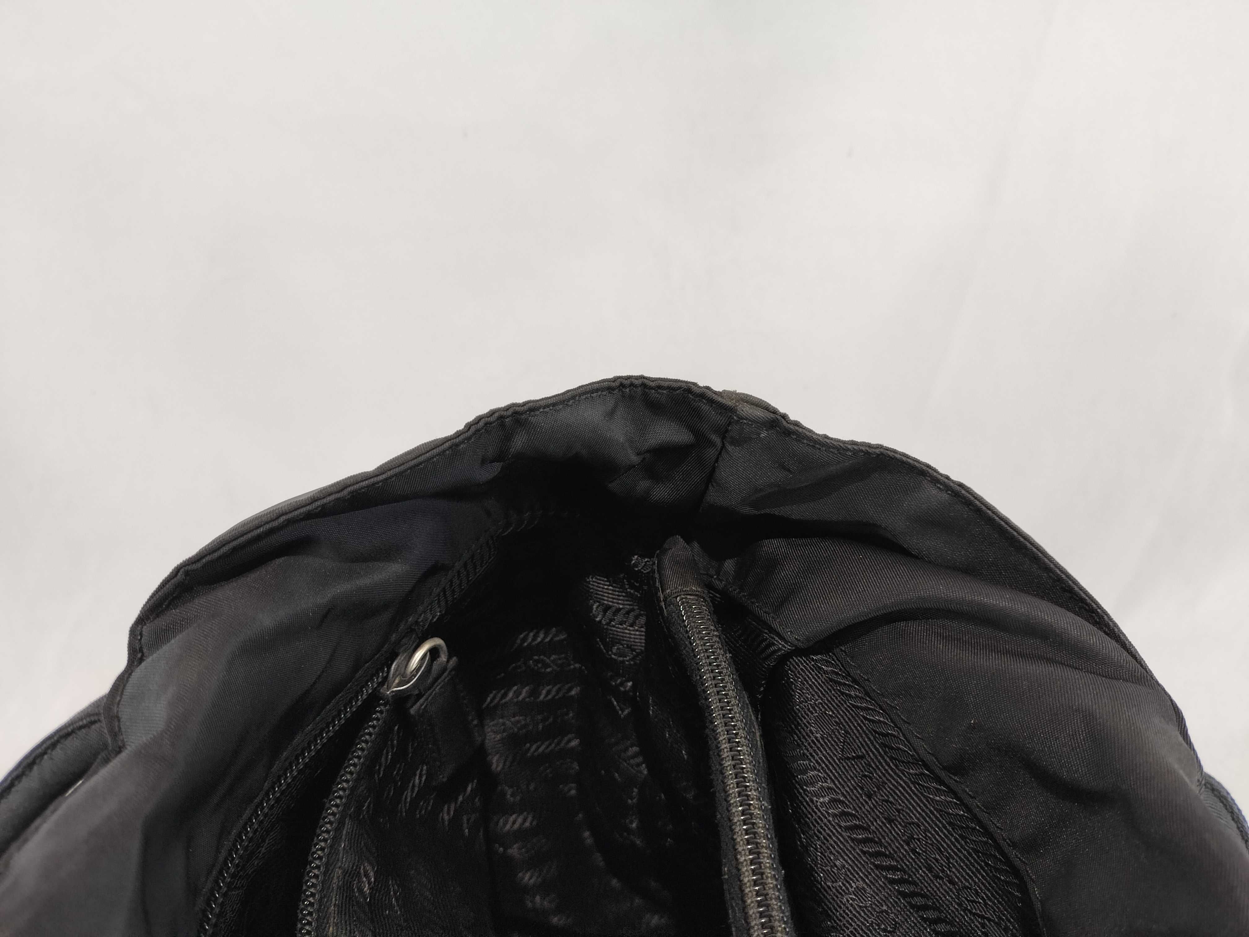 Nylon Handbag, Black. Some hardware is missing or chipped. — view 12