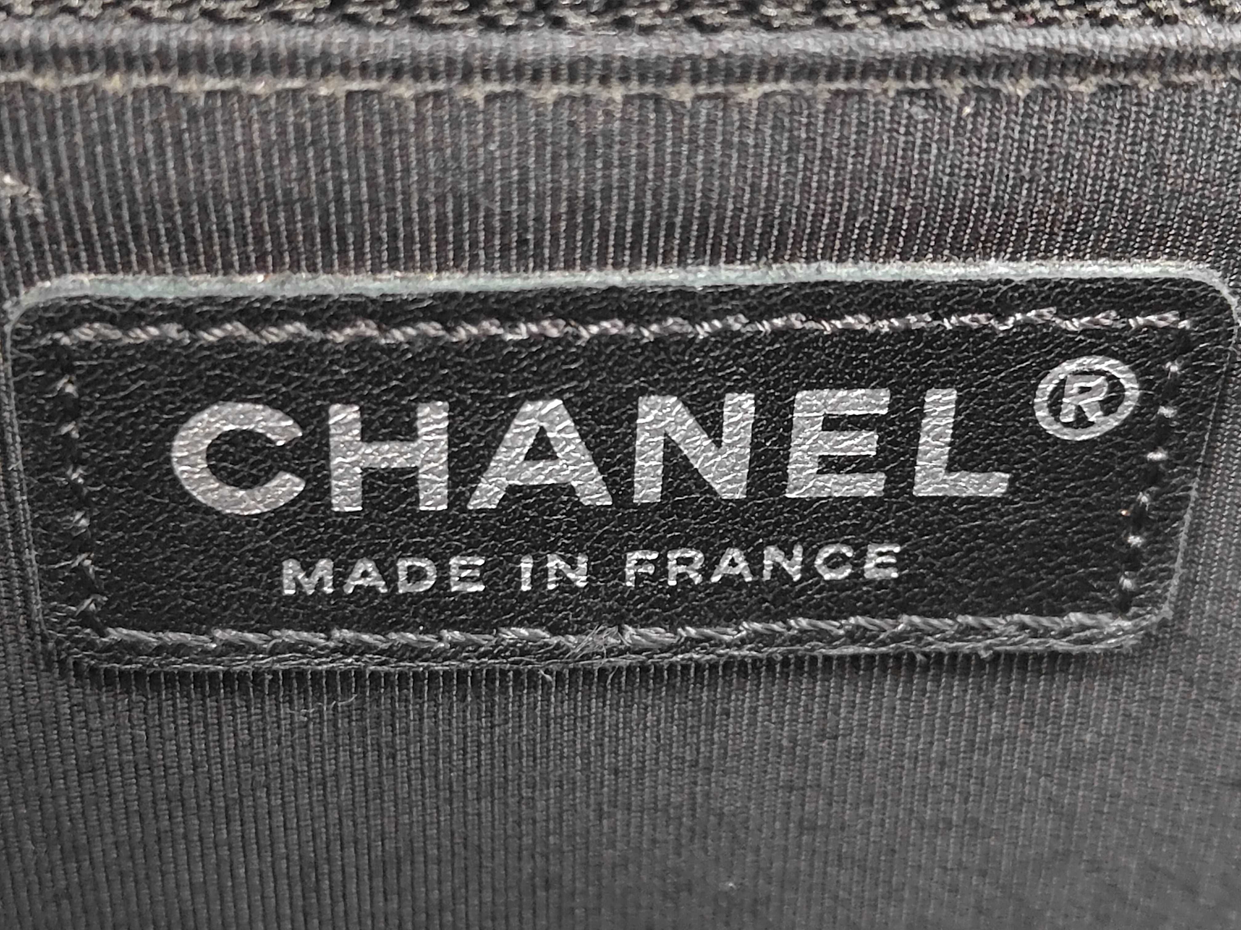 Boy Chanel Large Shoulder Bag, Silver Hardware, Perforated Leather, Black, Serial Number 19 — view 11